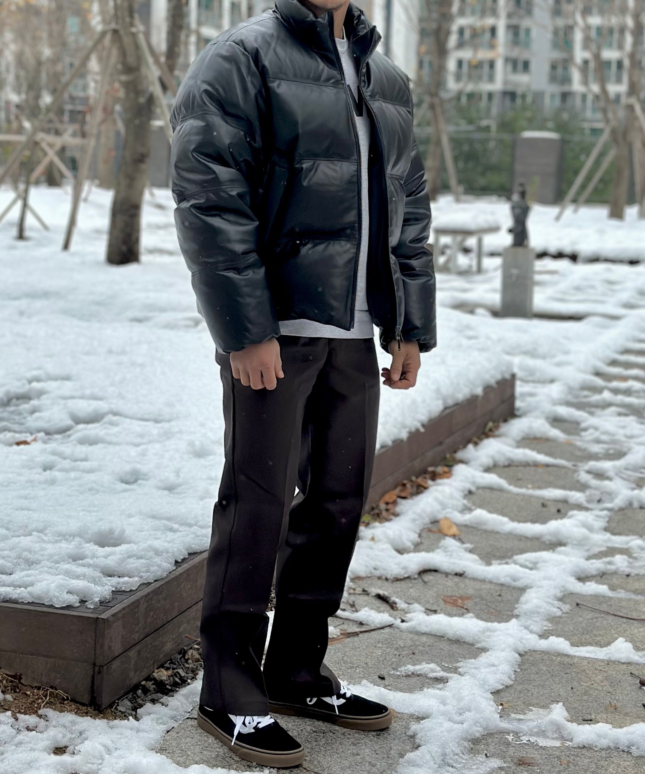 MUSINSA公式 | MUSINSA STANDARD ラムスキンダウンフグショートパッド