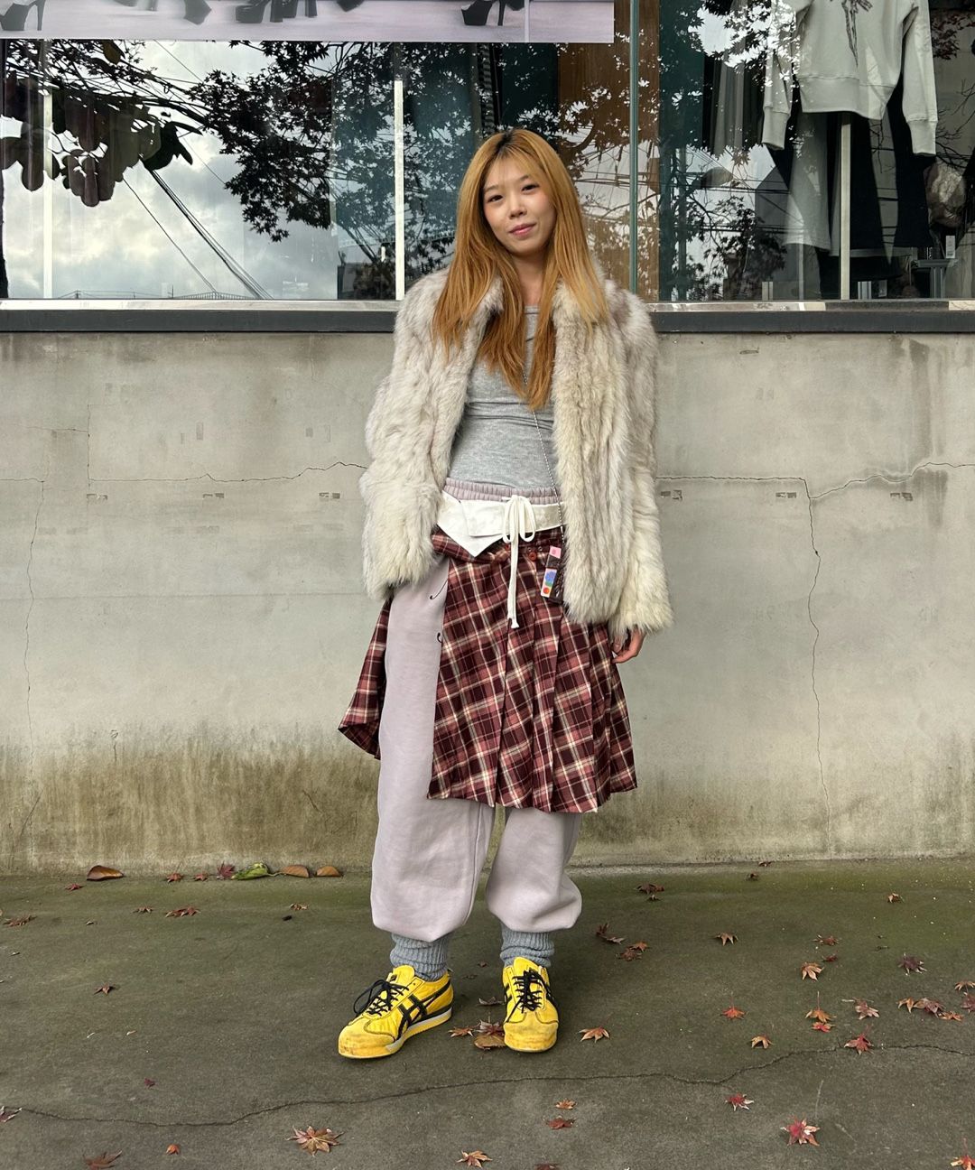 스컬프터(SCULPTOR) Folded Waist Plaid Skirt Blue Check - 사이즈