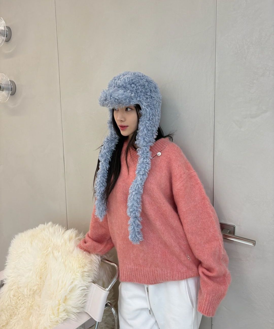 MUSINSA公式 | SATUR エッセンツートーンモヘアブレンドニットピンク