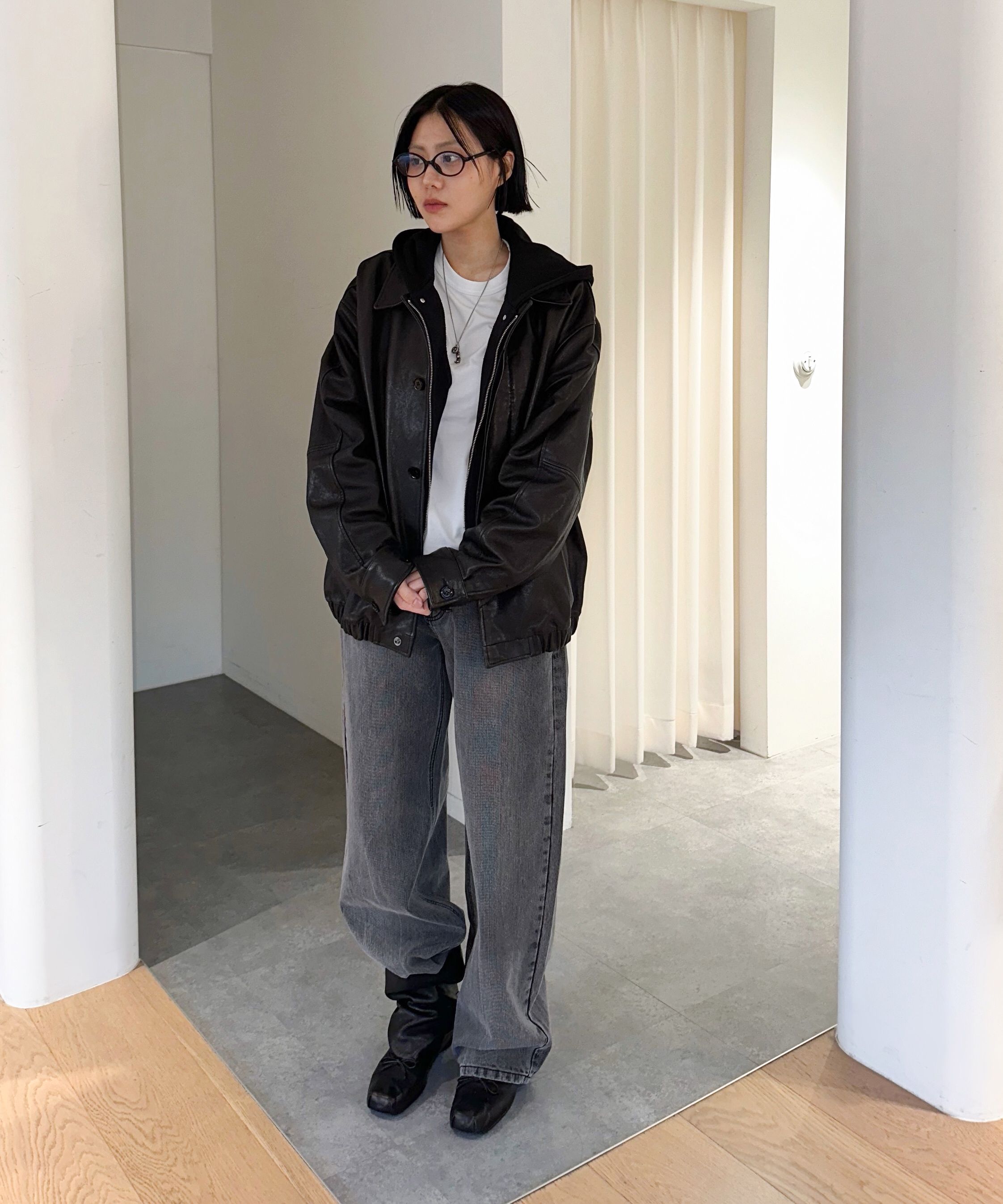 MUSINSA公式 | INSILENCE ウォッシュドベジタブルレザー ジャケット