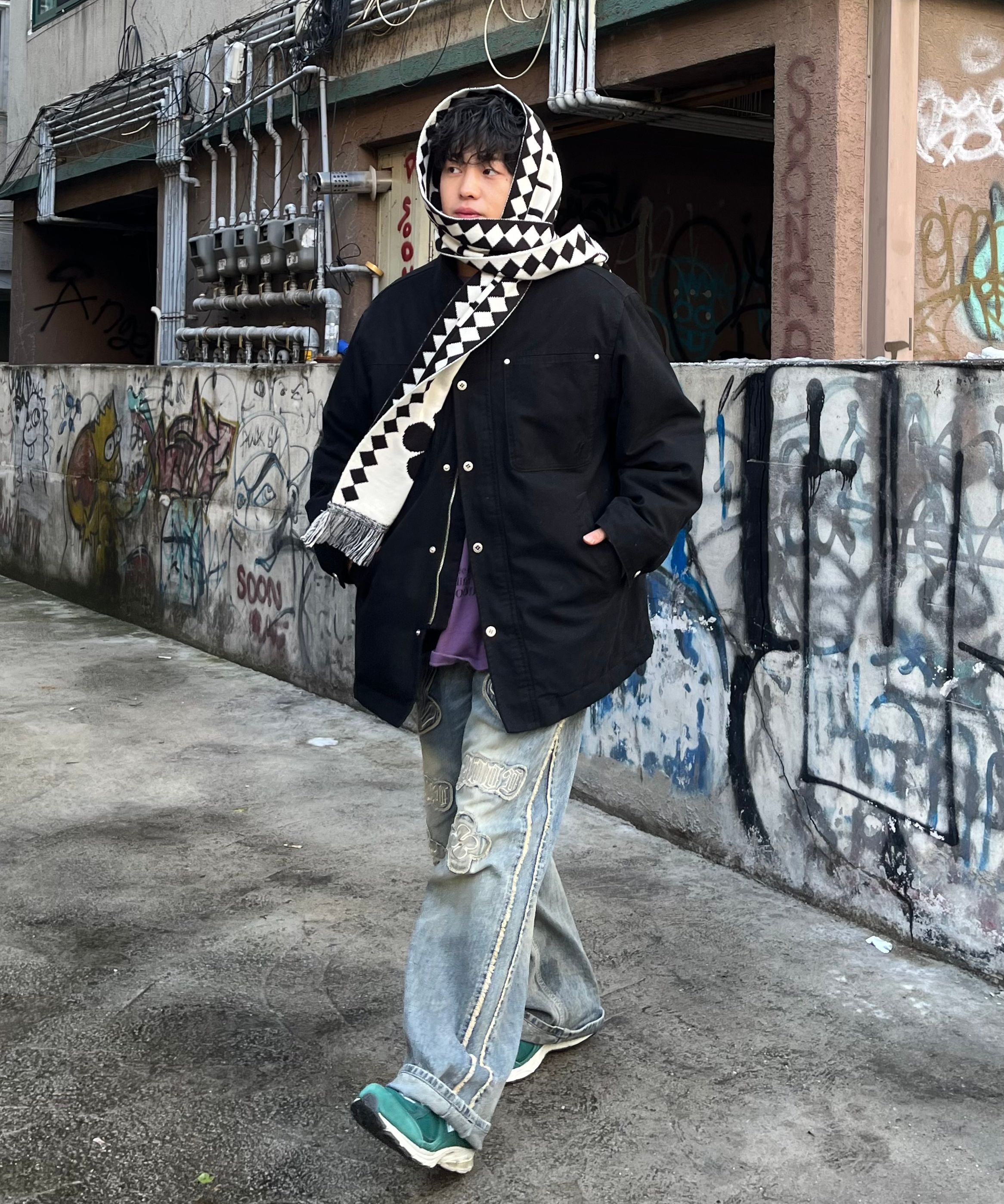 MUSINSA | HOODHOOD HD Multi Logo Applique Yellow Washed