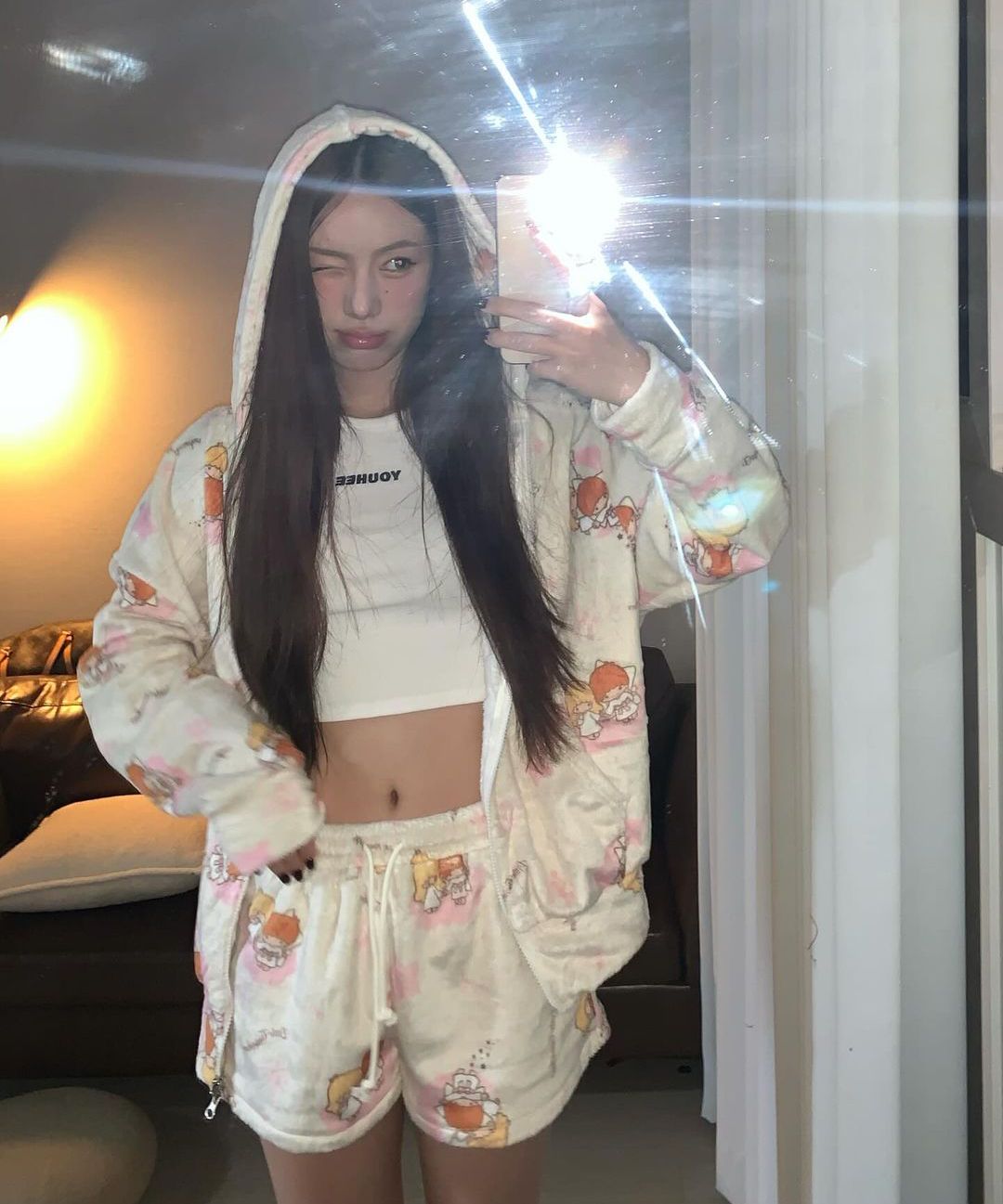 ◆YOUHEE X LITTLE TWIN STARS GRAPHIC TERRY HOOD ZIP-UP SET◆ MUSINSA | YOUHEE YOUHEE x LITTLE TWIN STAR GRAPHIC TERRY