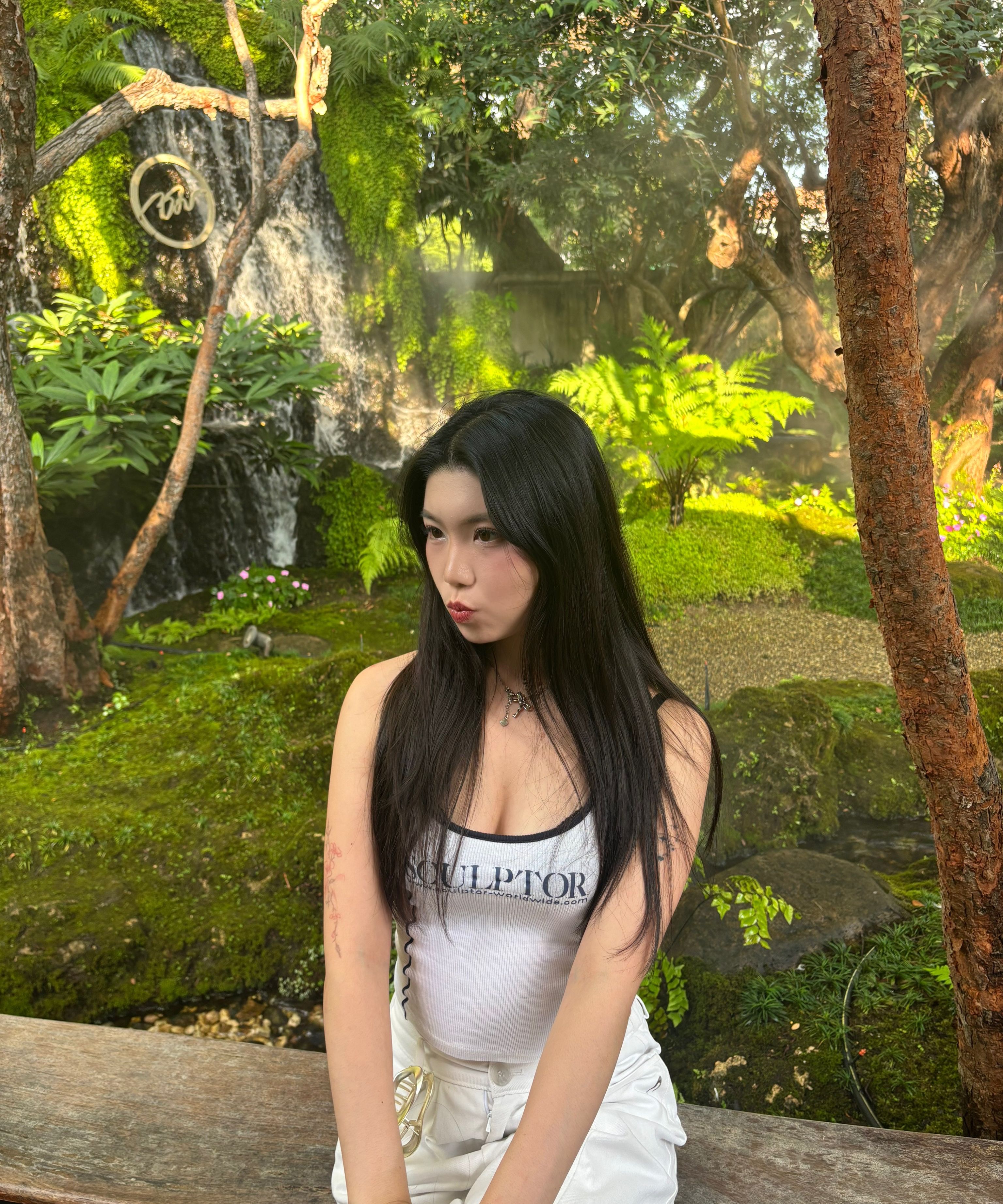 Classic Logo Halter Top クラシックロゴホルタートップ SCULPTOR] Classic Logo Halter Top White | もごつ