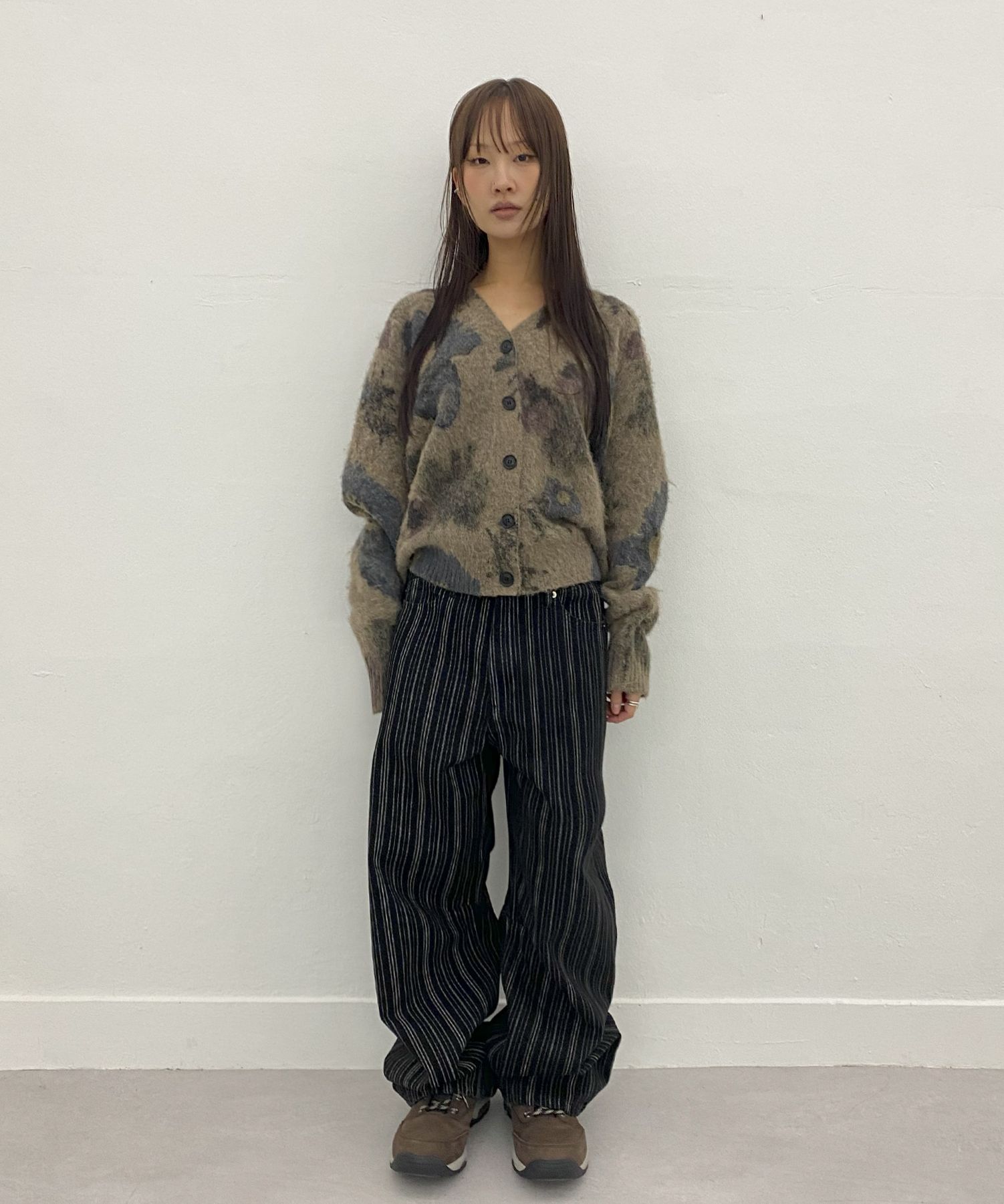 韓国商品/MILLO WOMEN ストライプバルーンジーンズ MILLO WOMEN] Stripe Balloon Jeans [Fade Blue] - KATZ by LDF