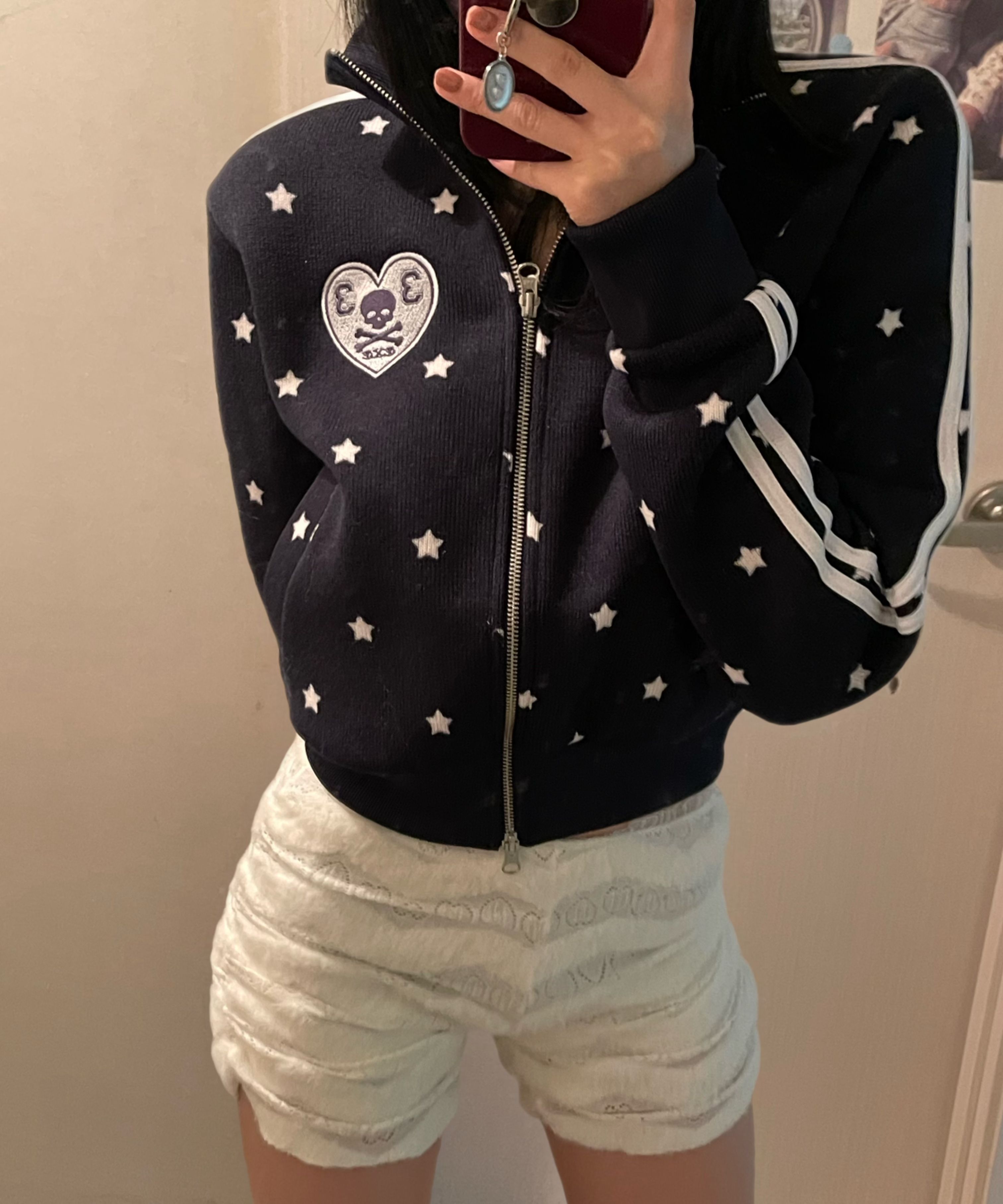 MUSINSA公式 | SETUPEXE STAR SPORTY ZIP-UP / BLACK