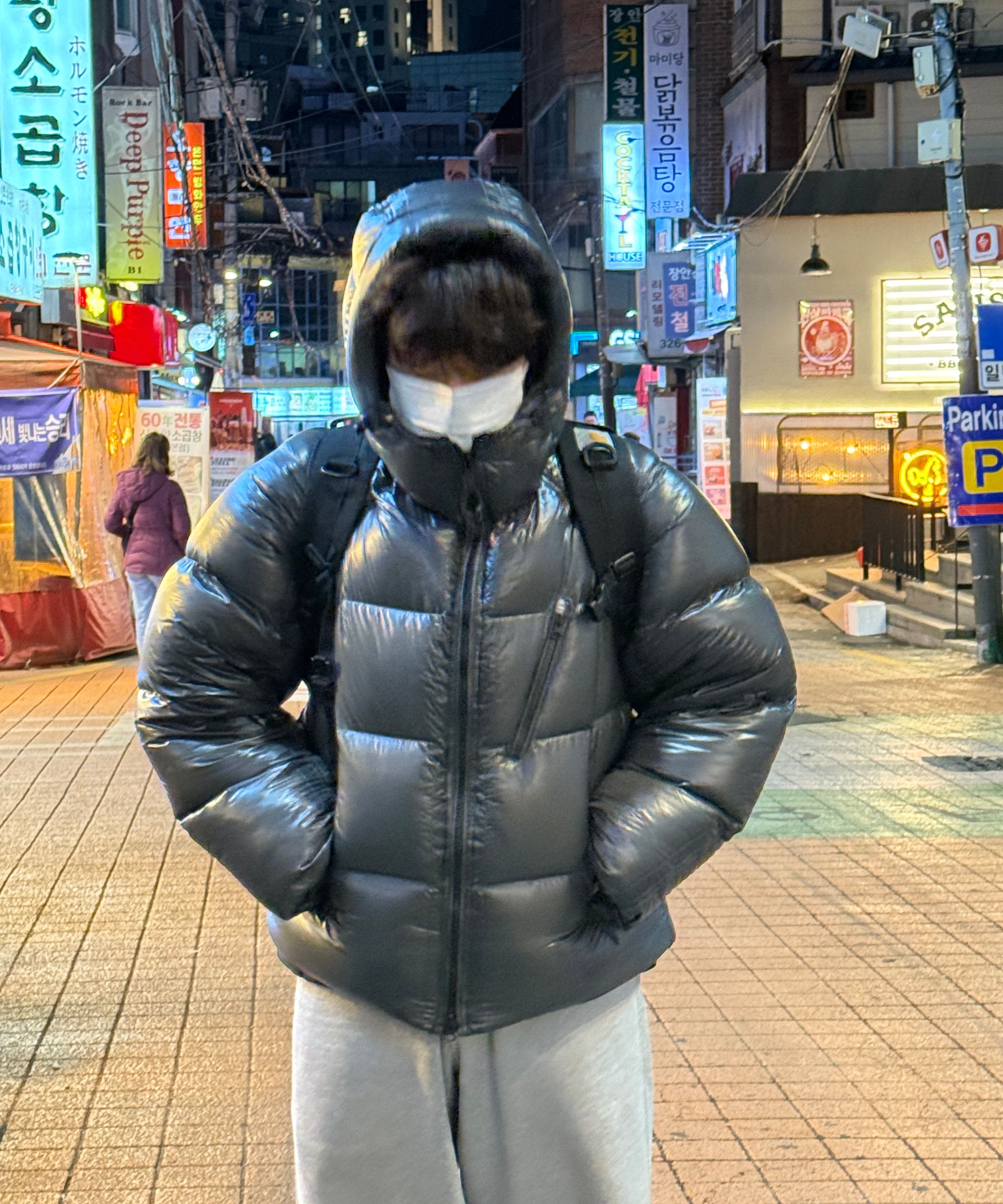 HOODED LIGHT DOWN ブラック M MPACKABLEDOWNJACKET_BLACK_0165
