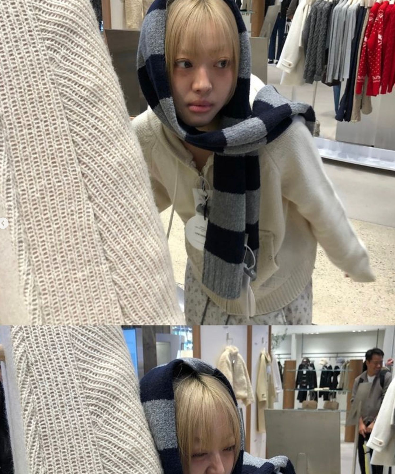 ★OHESHIO★ CABLE KNIT HOODED ZIPUP NAVY 24FW-42002NTN MUSINSA | OHESHIO CABLE KNIT HOODED ZIP-UP, NAVY