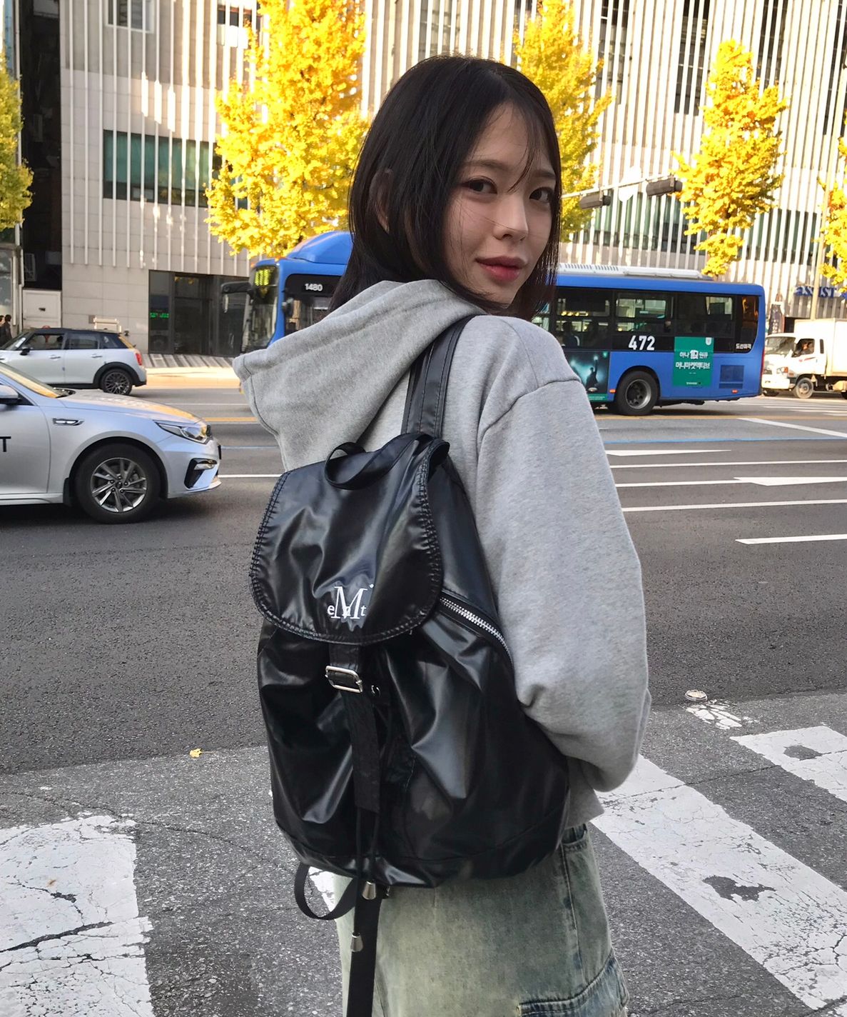 ショルダーバッグ・ポシェット ^MUCENT^ Glossy String Mini Backpack 2 Colors P00000KZ MUSINSA | MUCENT GLOSSY MINI BACKPACK (2Color)