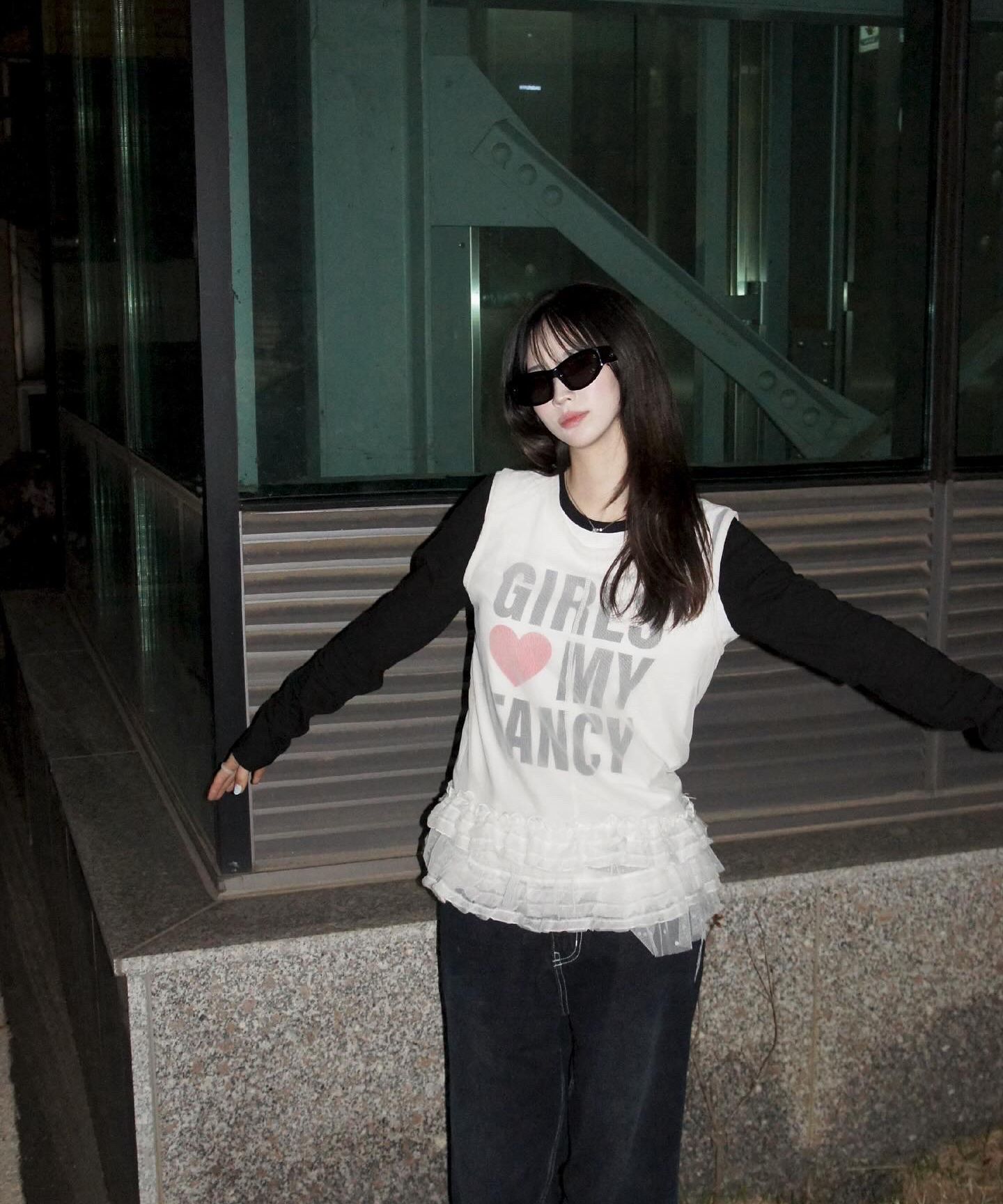 MUSINSA公式 | FANCY CLUB Girls My Fancy Long Sleeve (BLACK)_