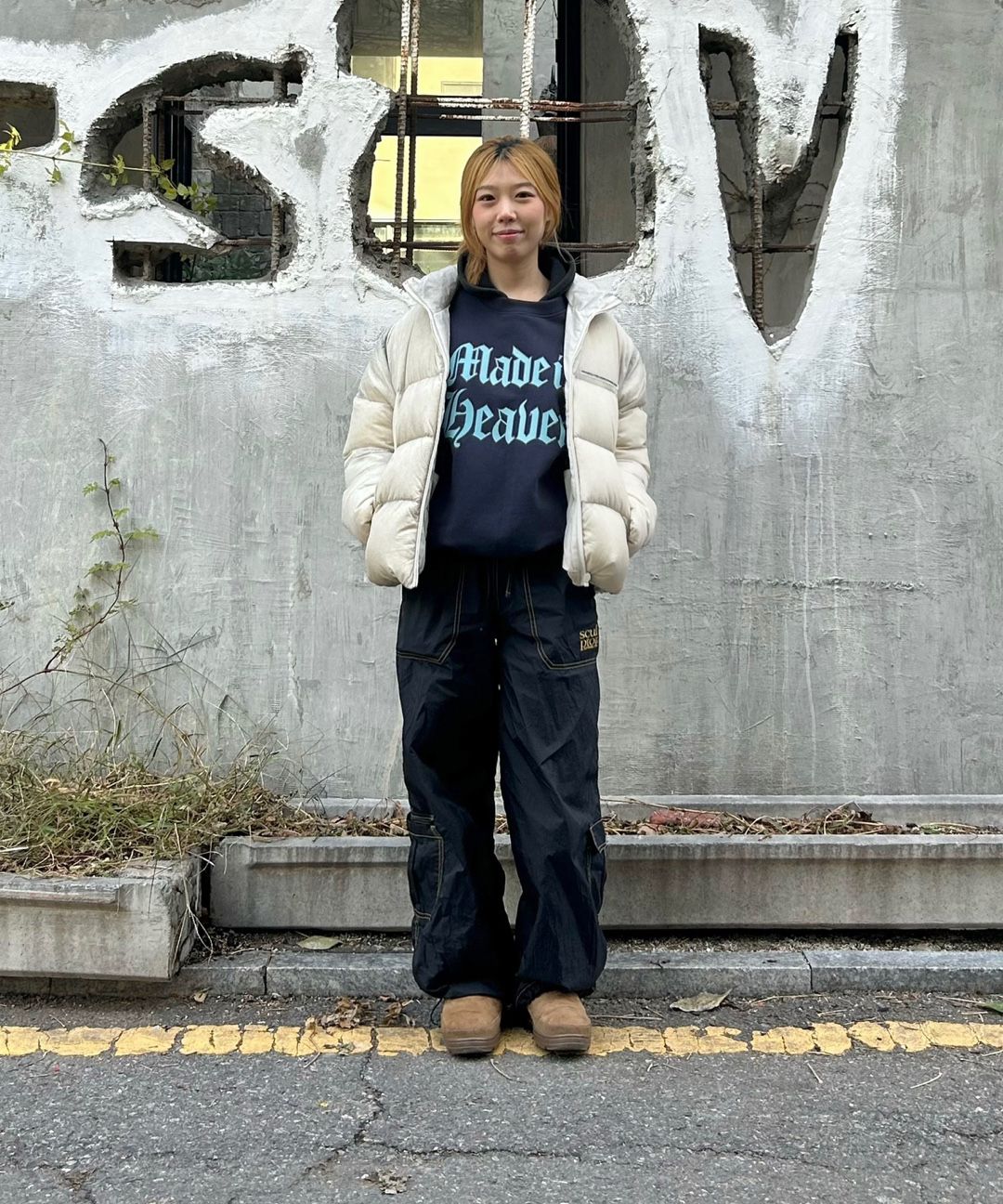 MUSINSA | SCULPTOR 104 Sheer Cropped Puffer Down Green