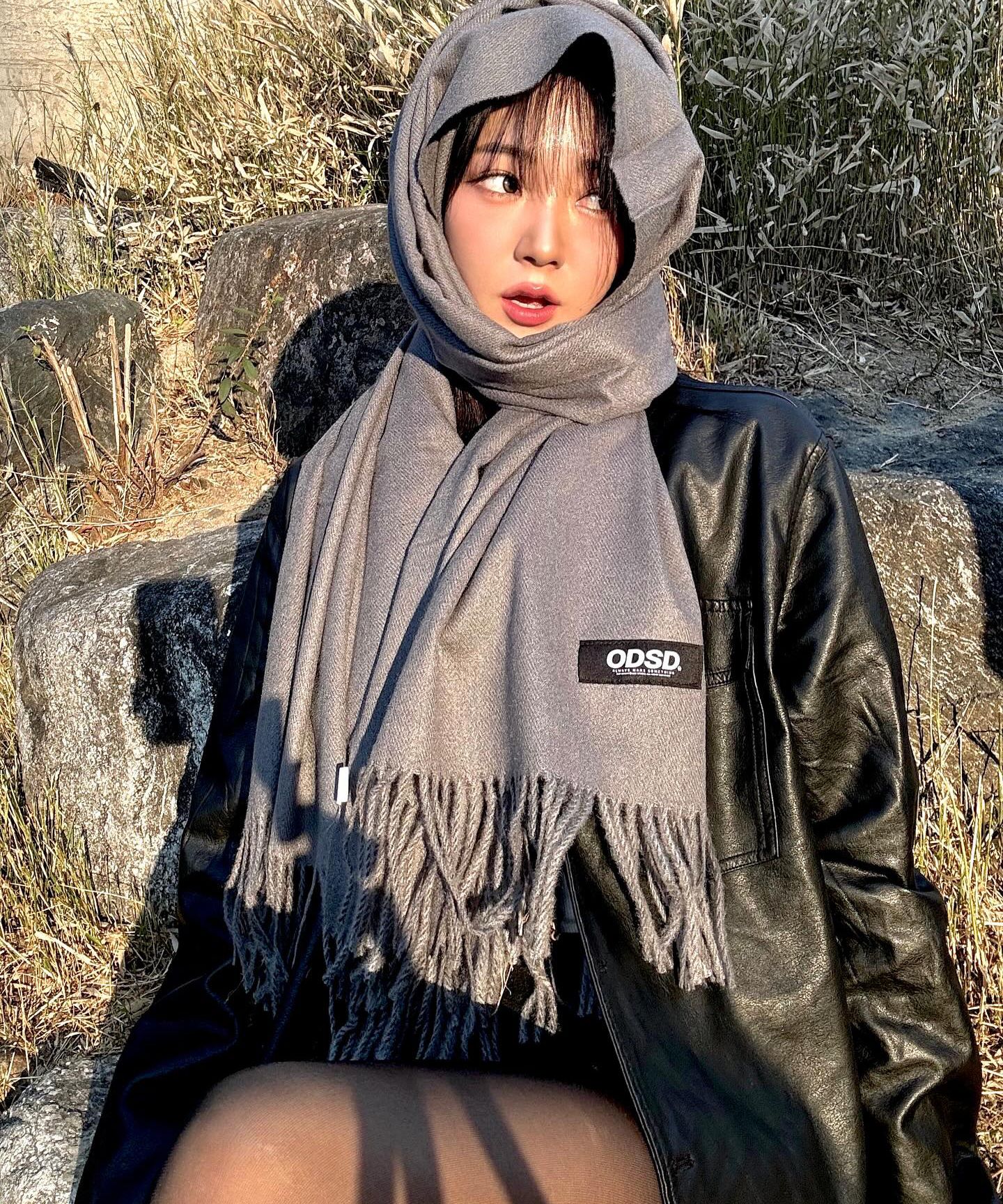 MUSINSA | ODDSTUDIO Basic knit check scarf - 21COLOR