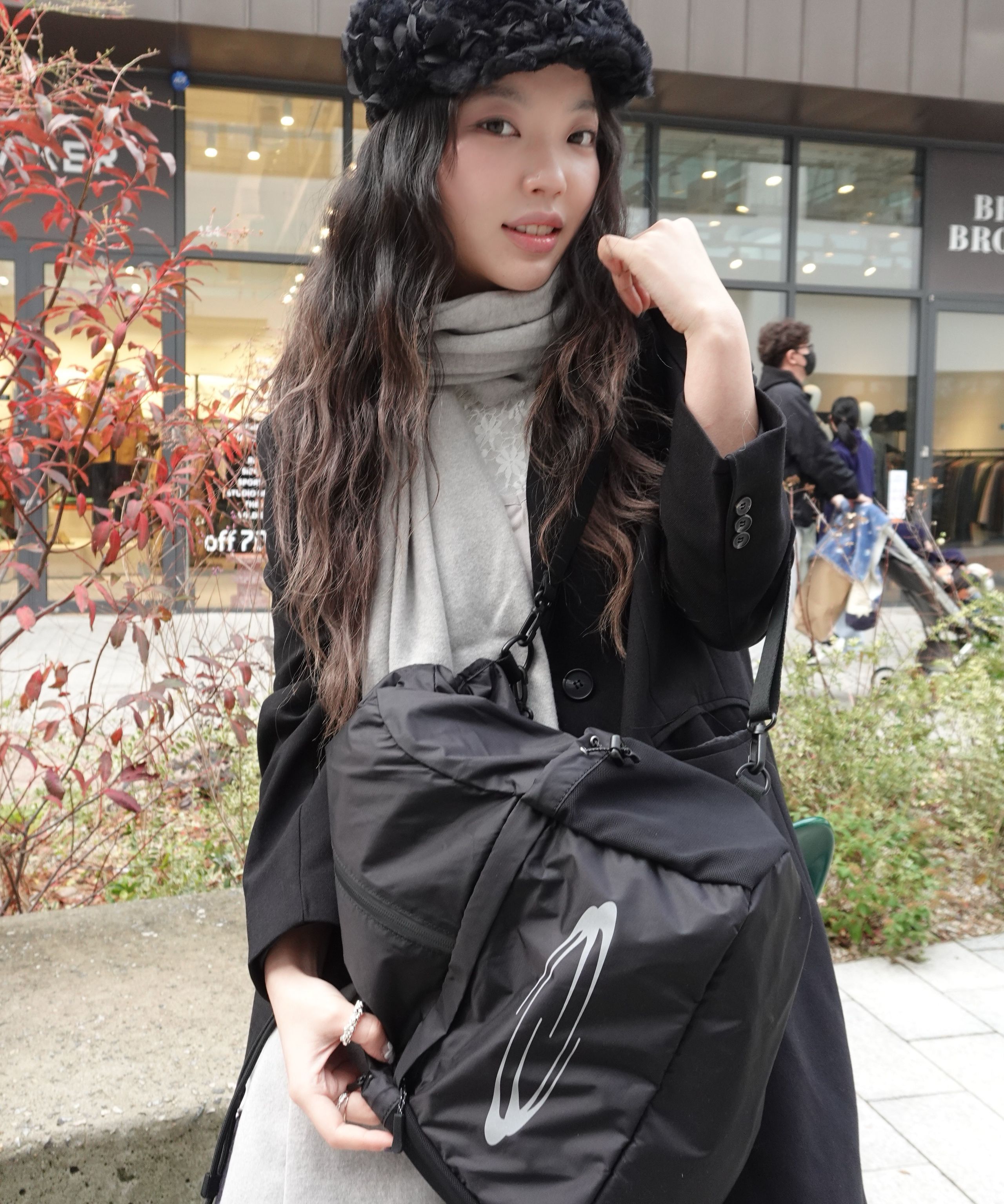 【Opening Project】 MESH POCKET STRING BAG/追跡付 MUSINSA公式 | OPENING PROJECT Mesh Pocket String Bag - Black
