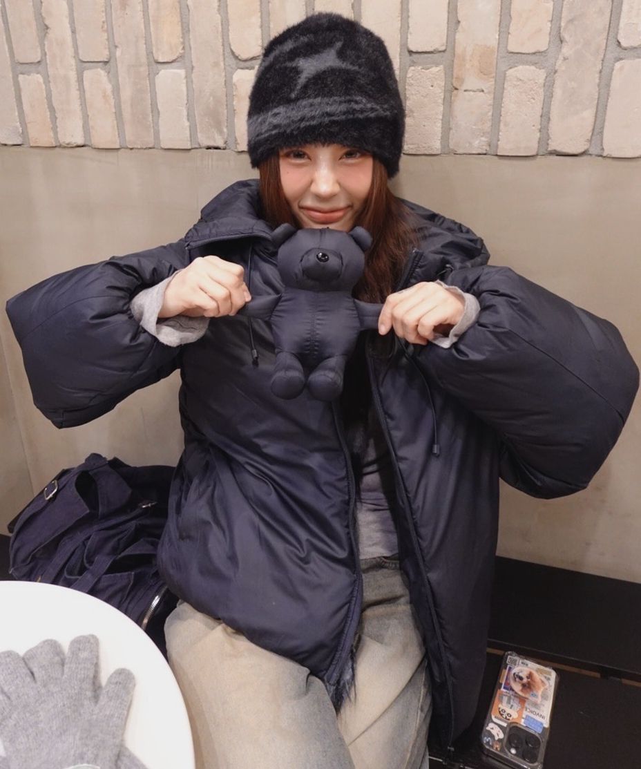 MUSINSA公式 | PHYPS Women's Bear Puffer Jacket Black