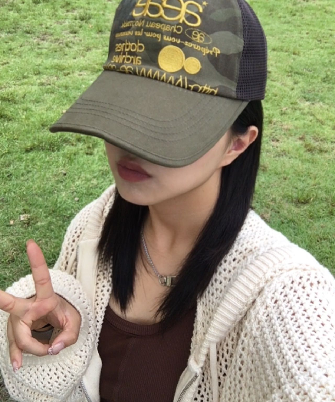 MUSINSA公式 | AEAE Web Logo Mesh Cap [Black]