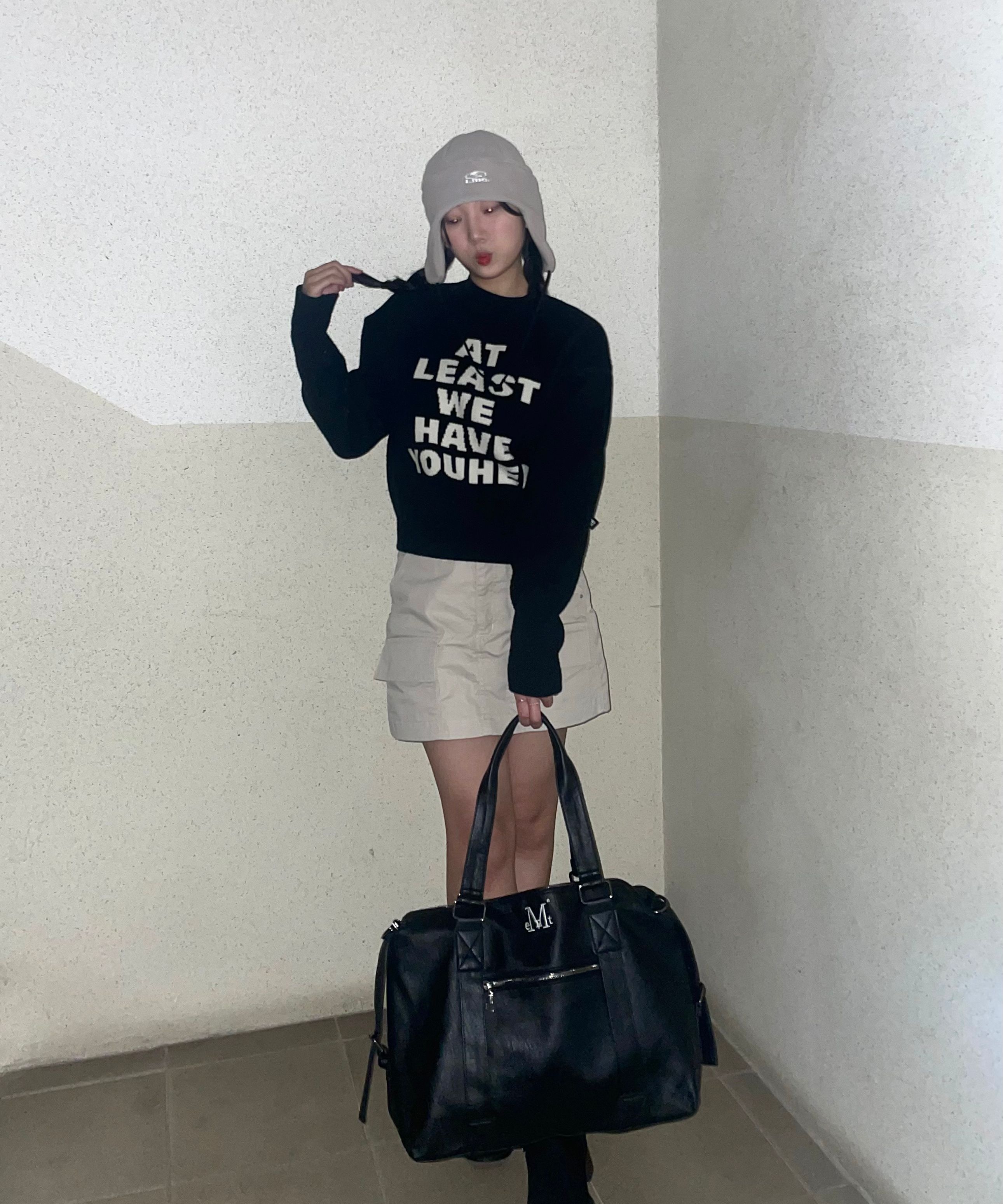 MUSINSA公式 | MUCENT Prime Linkle Leather Tote Bag