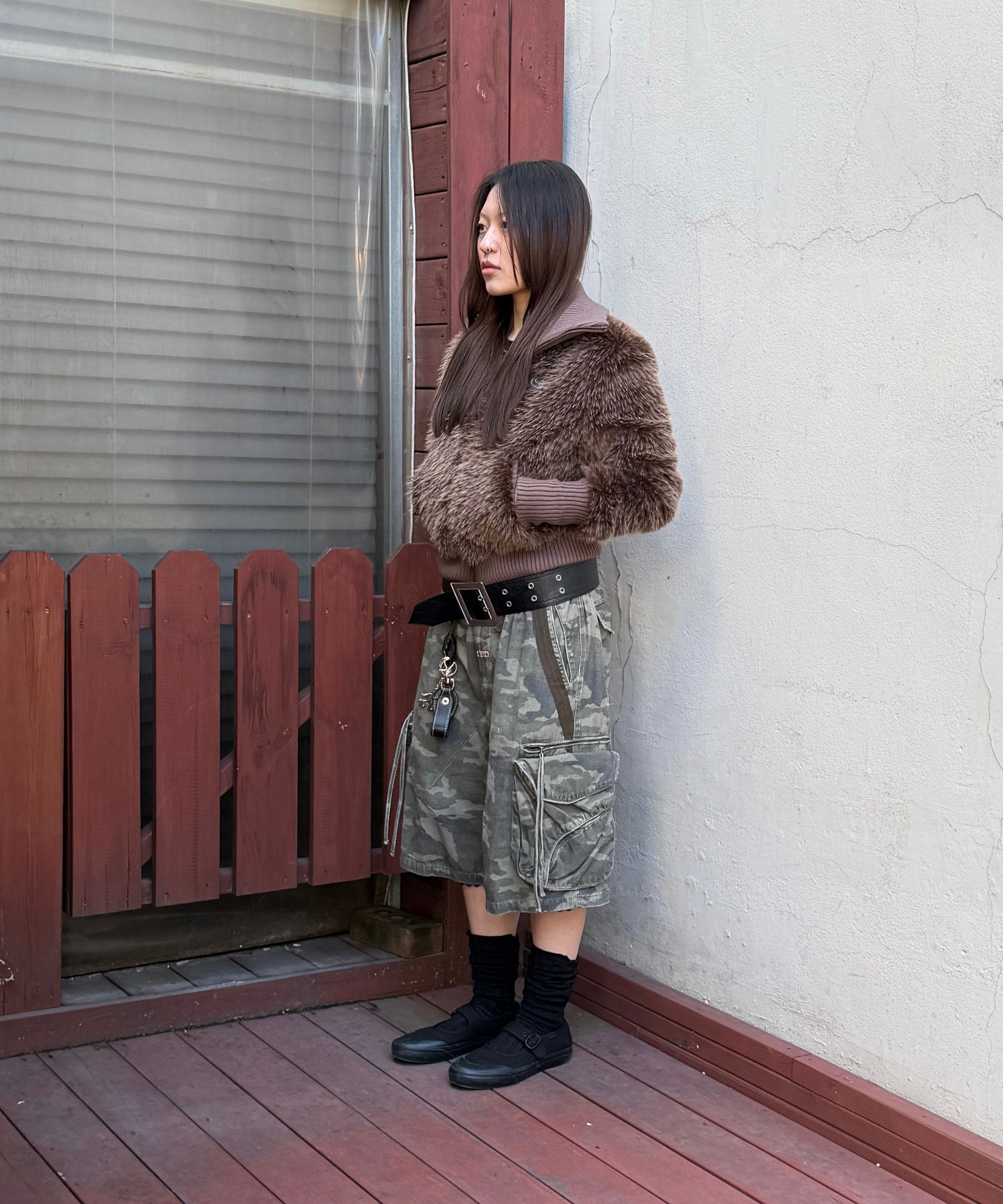 ★SCULPTOR★ Faux Fur ZipUp Jacket Pale Gray SC24A127GY MUSINSA | SCULPTOR Faux Fur Zip-Up Jacket Pale Gray