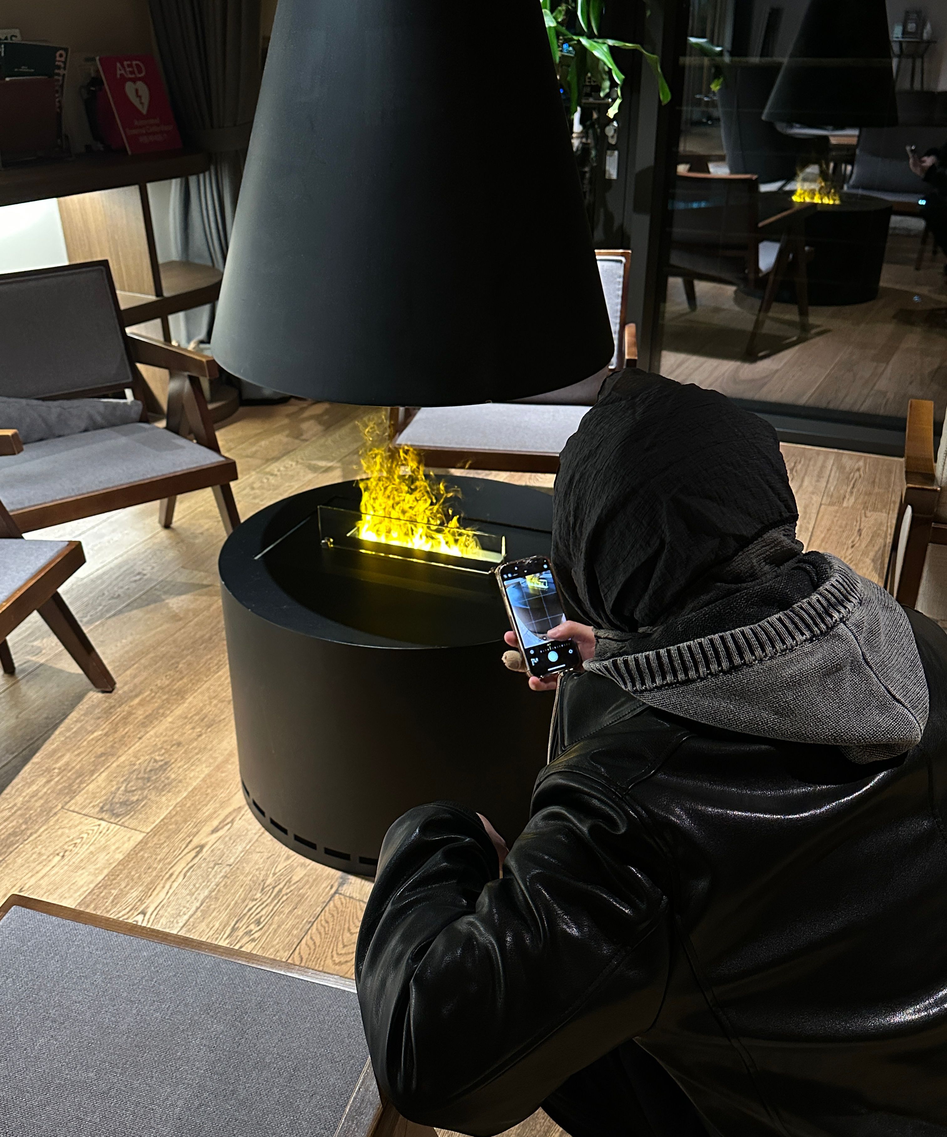 MUSINSA | LMOOD Peace Dyed Hoodie Knit Zip-up Stained Charcoal