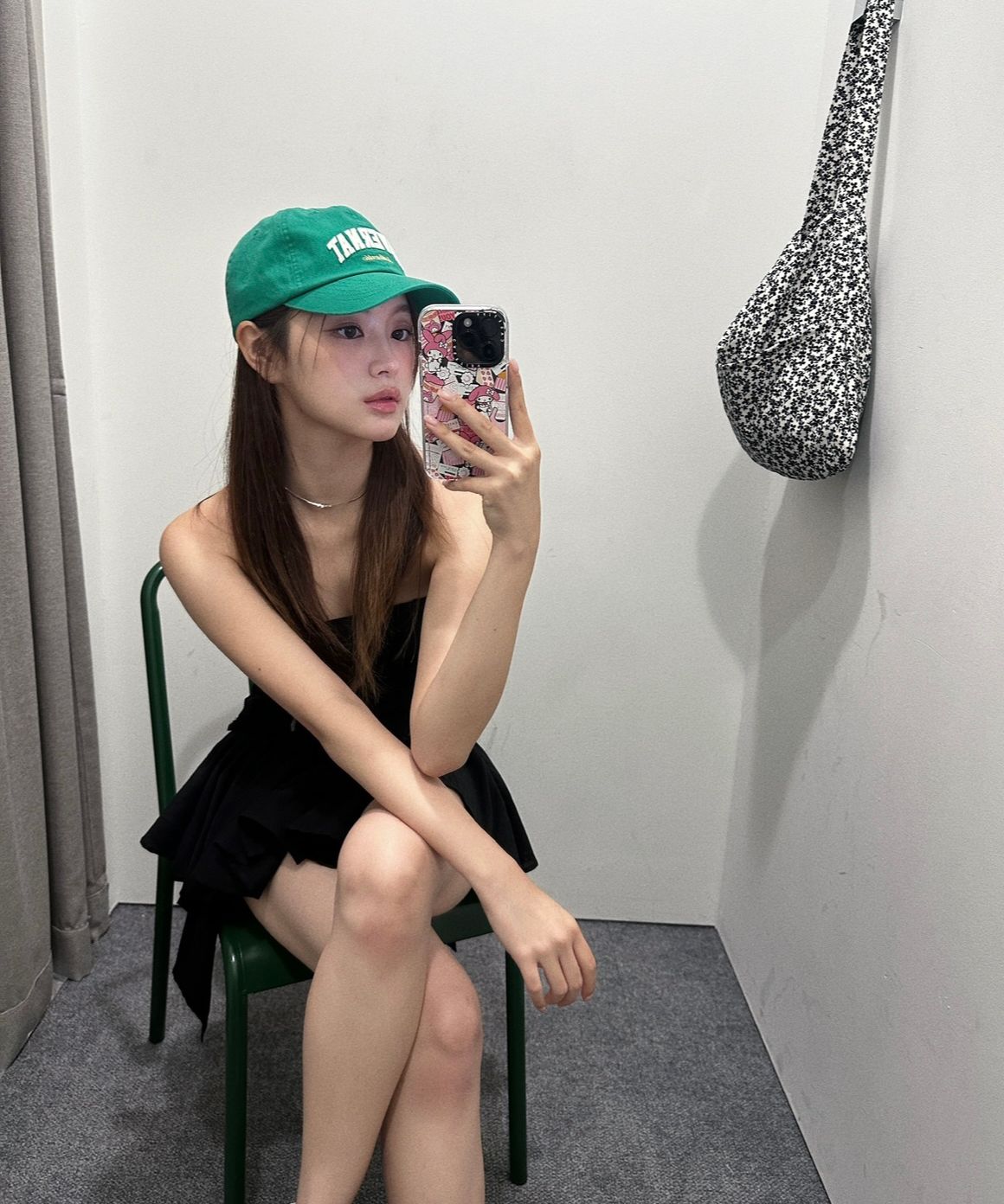 MUSINSA | COVERNAT Felt applique ball cap green