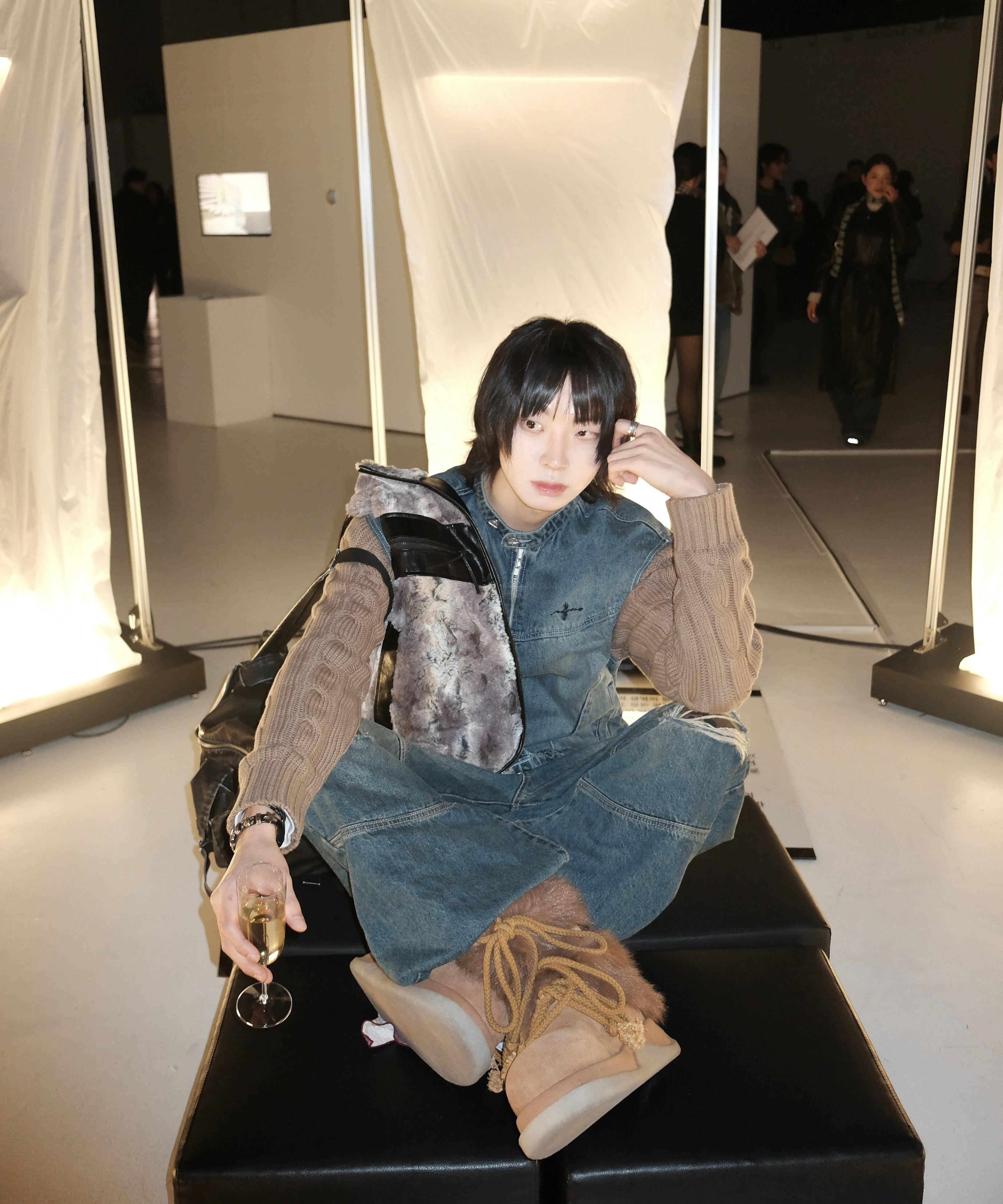 NOT4NERD ■ Knit Sleeve Denim Jacket MUSINSA | NOT4NERD Knit Sleeve Denim Jacket - Black
