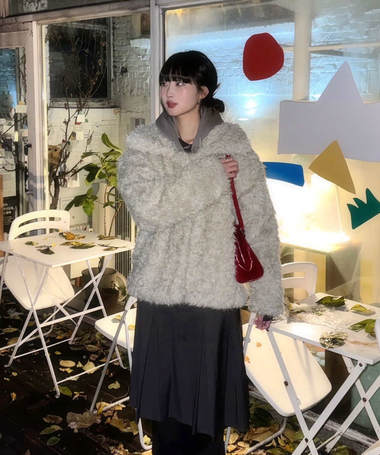 PARTIMENTO WOMEN コート MUSINSA公式 | PARTIMENTO WOMEN ワイドカラー フラッフィファーコート