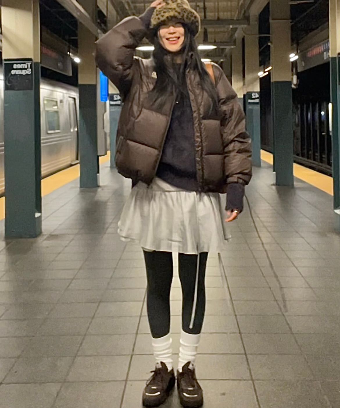 스컬프터(SCULPTOR) Folded Waist Plaid Skirt Blue Check - 사이즈