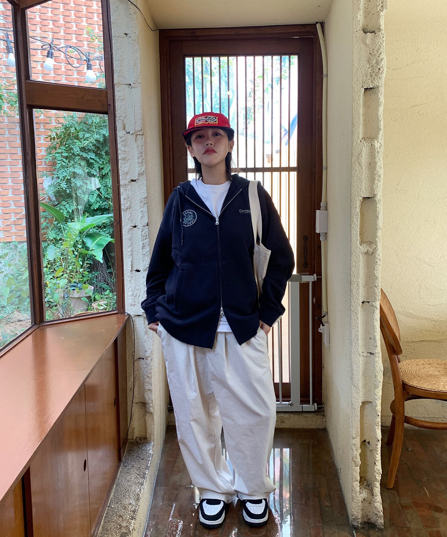 ★COVERNAT★ Seoul My Soul Collaboration Hoodie Zip-up Navy MUSINSA | COVERNAT [Seoul My Soul Collaboration] Hoodie Zip