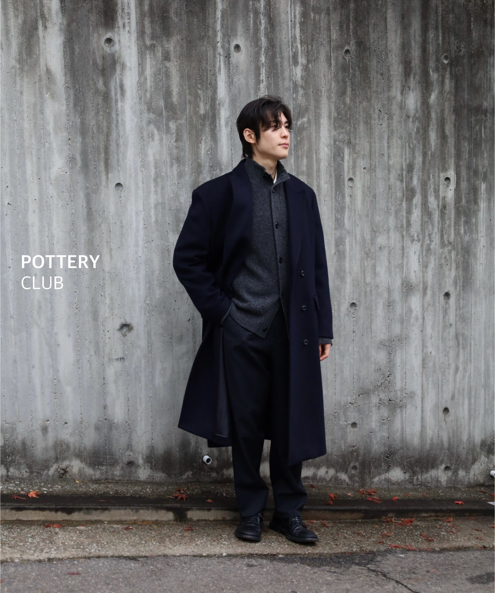 MUSINSA | POTTERY Melton Wool Double Breasted Coat - 5 Color