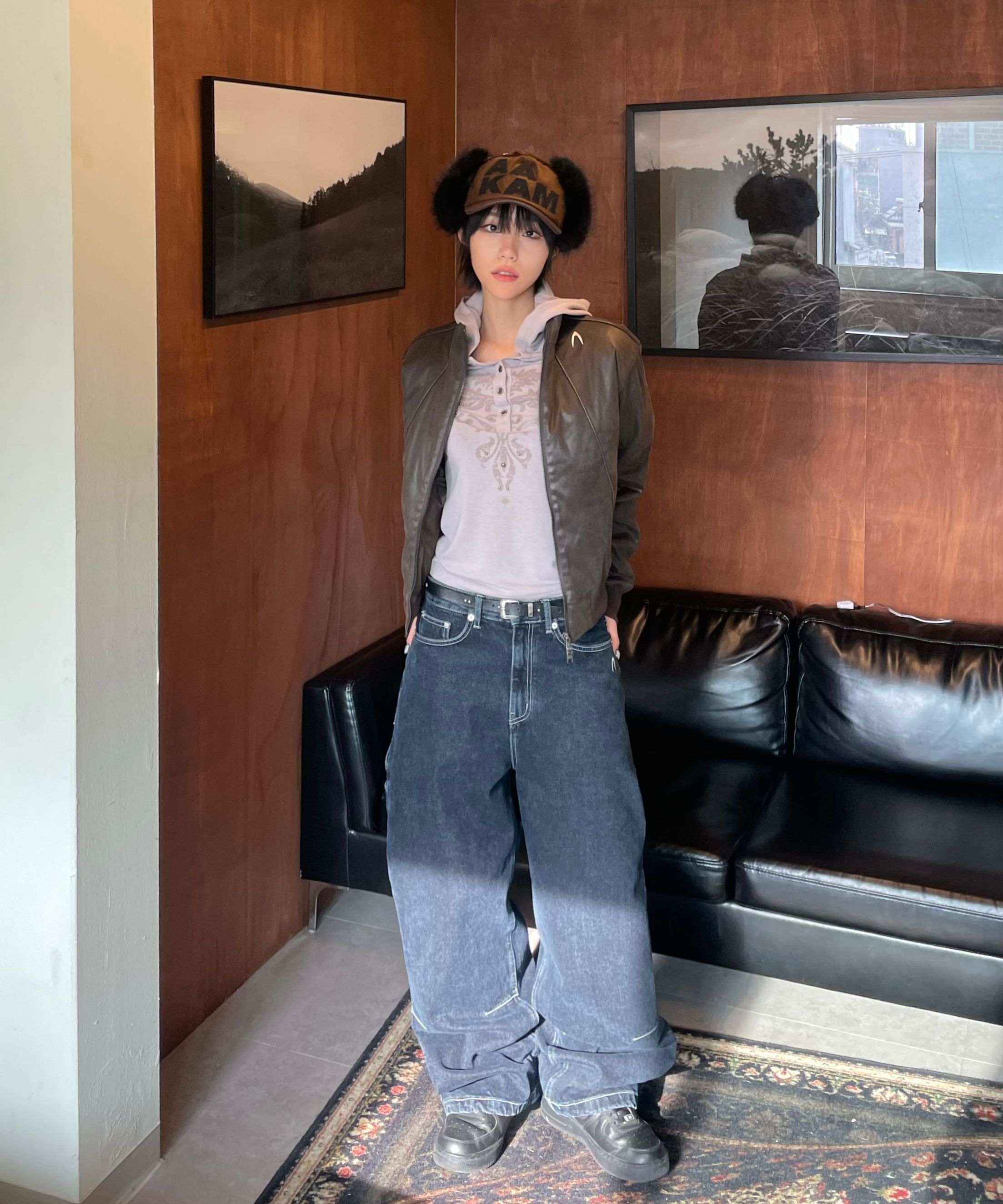 ★AAKAM★ Needlework Carpenter Denim Pants 【送料0/関税0】 ☆AAKAM☆ Needlework Carpenter Denim Pants 【送料0/関税0】