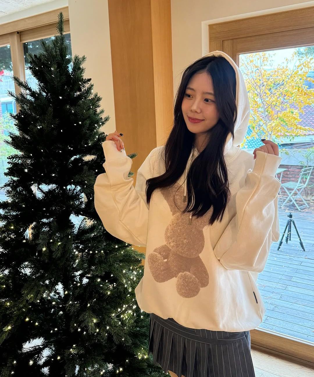 MUSINSA | acmé de la vie BLACK FUZZY RABBIT HOODIE BLACK