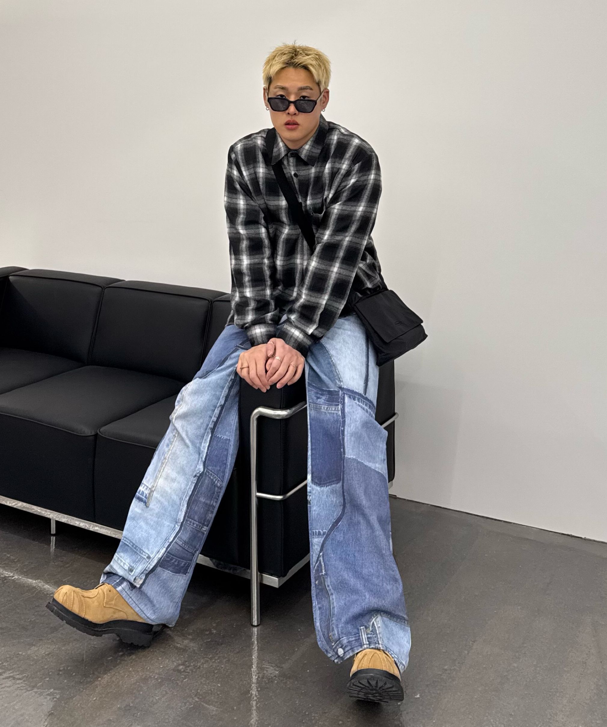 MUSINSA | SCHISM INDUCING FRANKENSTEIN JEANS BLUE