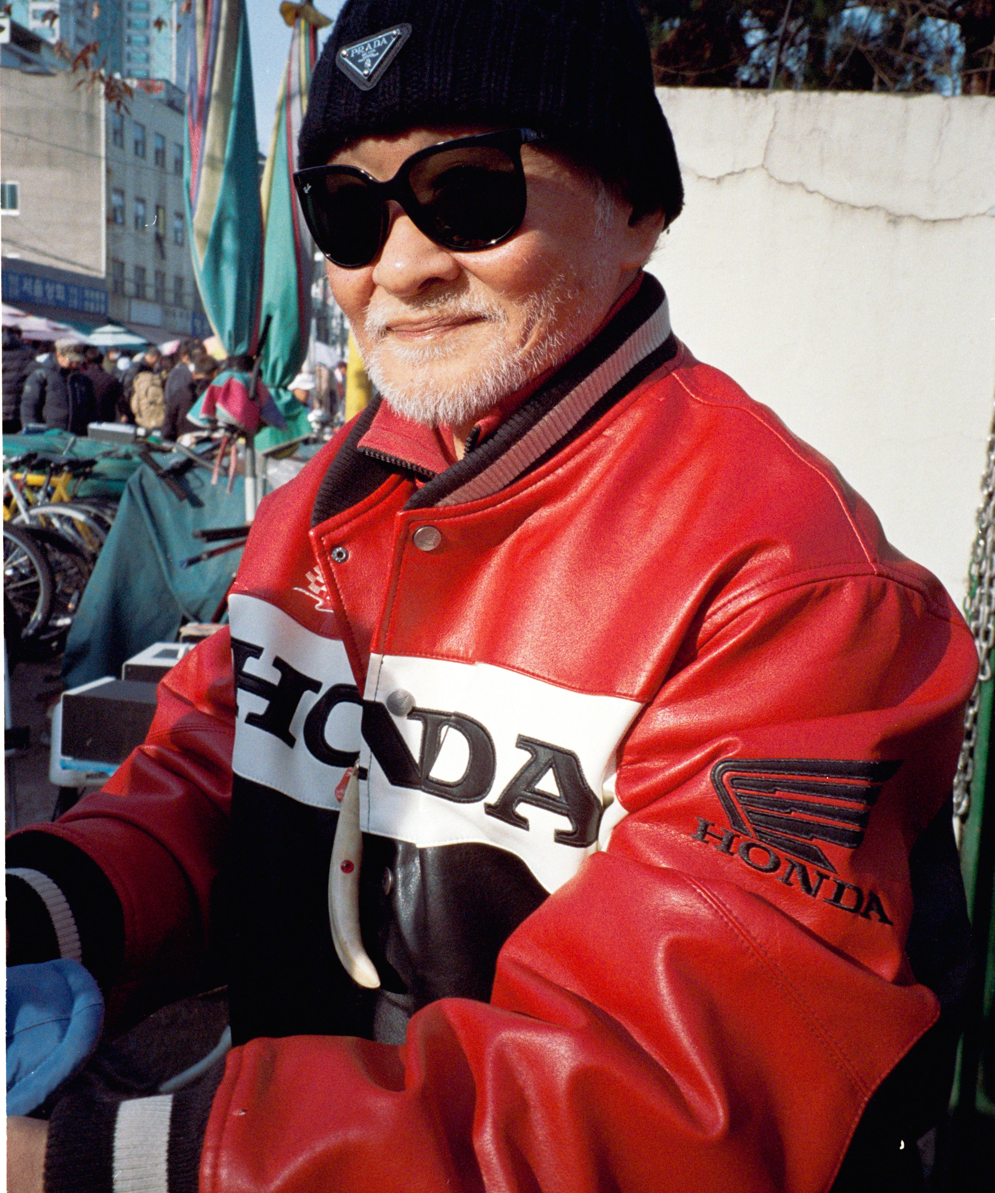 MUSINSA公式 | Honda Motorcycle Wappen Leather Varsity