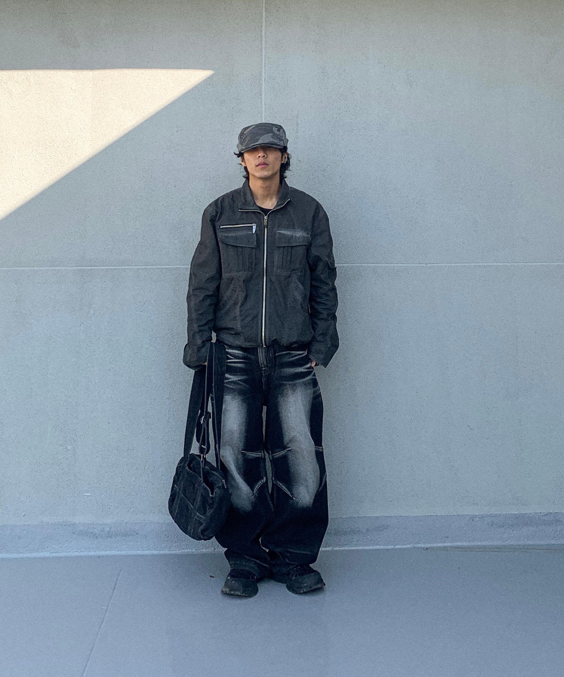 MUSINSA | BLR Dyed Multi-Pocket Nylon Work Jacket