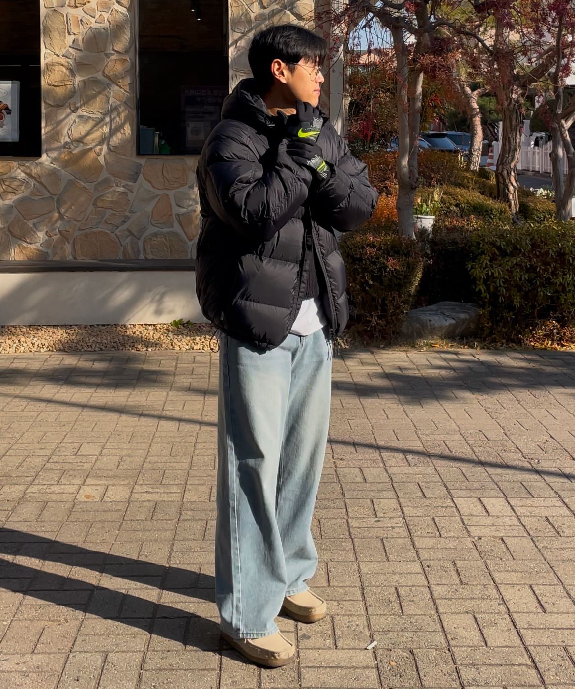 MUSINSA | NOMANUAL DIVISION HOODED DUCK DOWN - SAGE GREEN