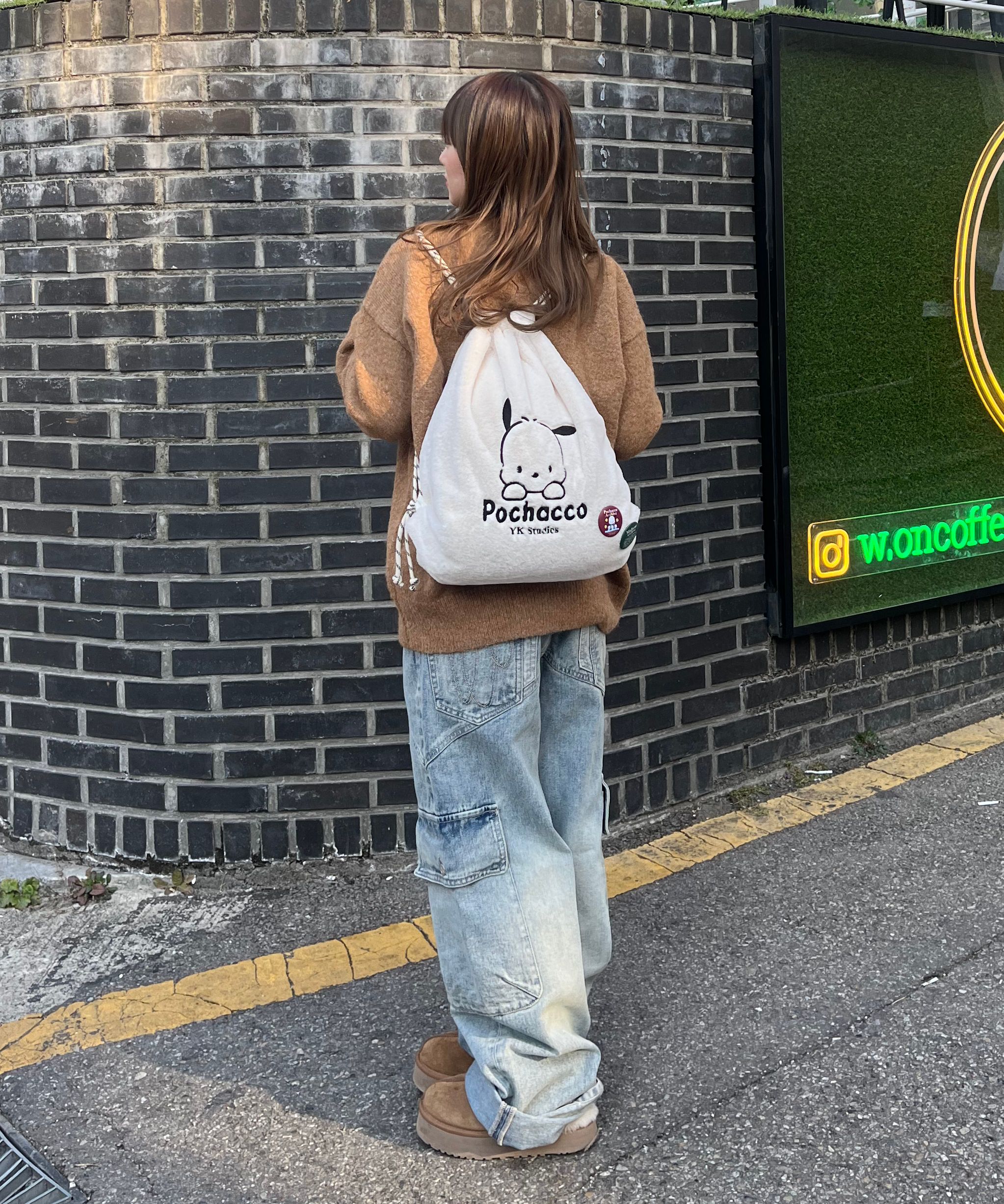 MUSINSA公式 | WAI KEI Yellow Washed Cargo Denim Pants Light Blue