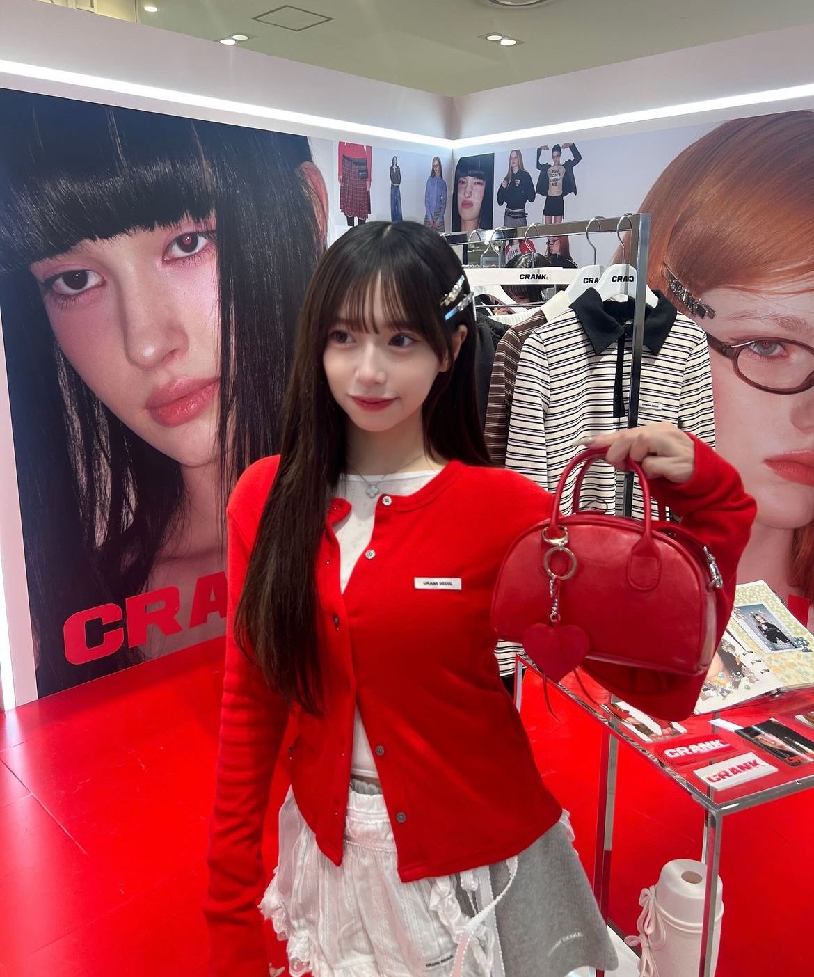 ★CRANK★EYELET STRING CROP TOP_RED★正規品/韓国直送料込 CRANK】EYELET STRING CROP TOP | OUR BRAND,CRANK | PRESSING