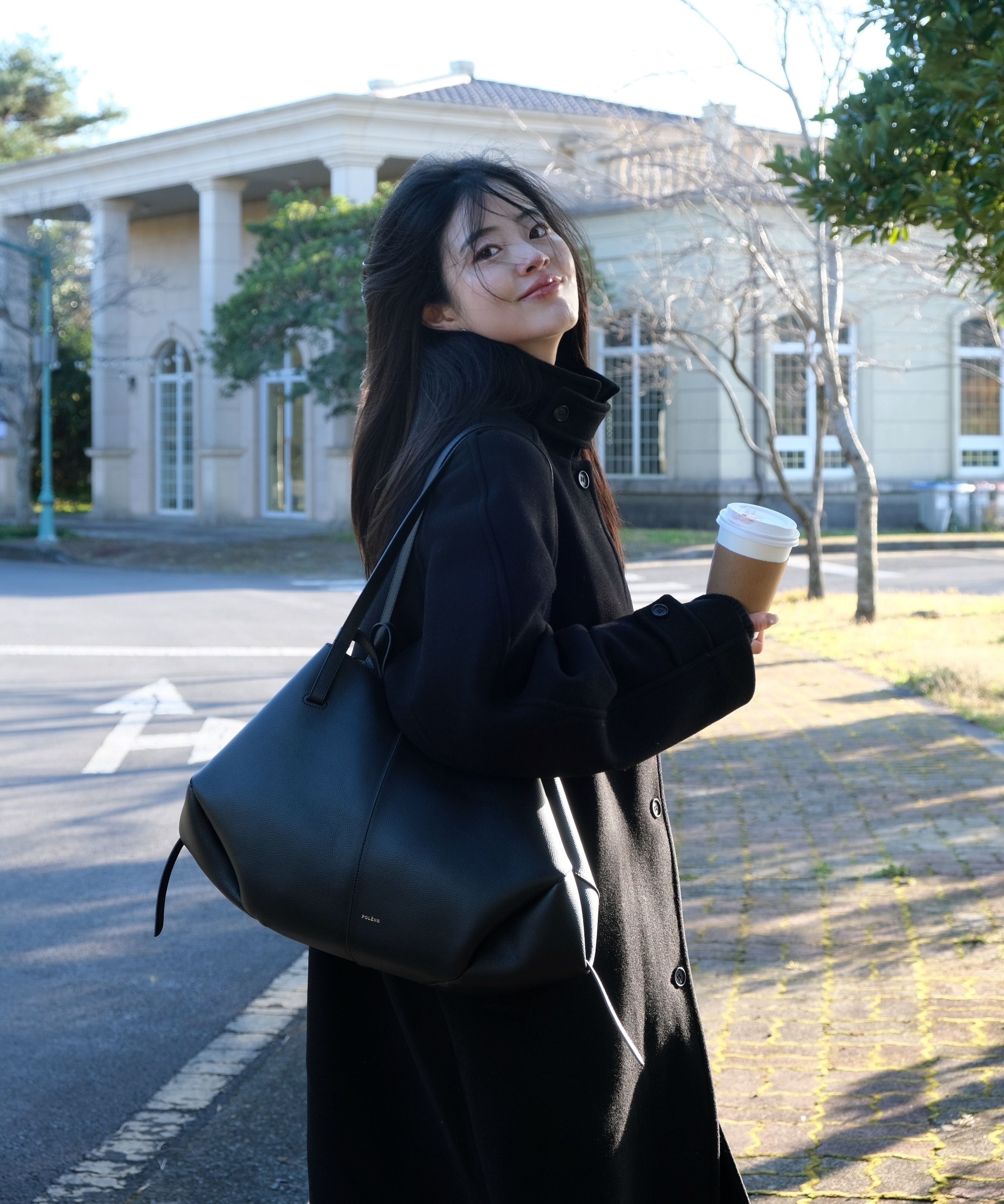 MUSINSA公式 | URAGO Wool balmacaan long coat