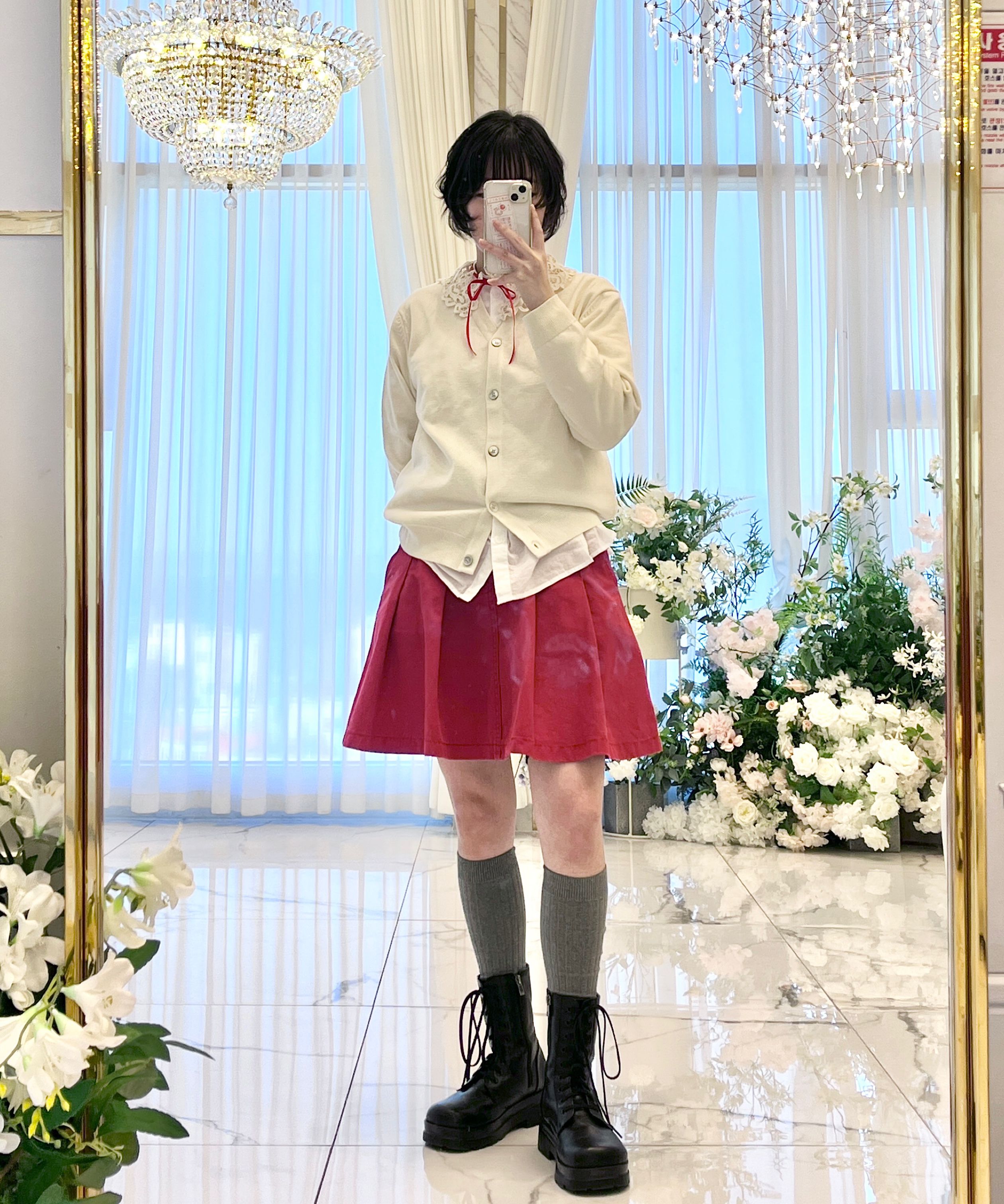 MUSINSA | SALT AND CHOCOLATE Round toe wide middle boots