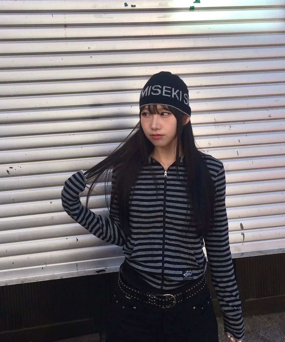 MISEKI SEOUL ロゴニットビーニー MUSINSA公式 | MISEKI SEOUL Logo knit beanie CHARCOAL