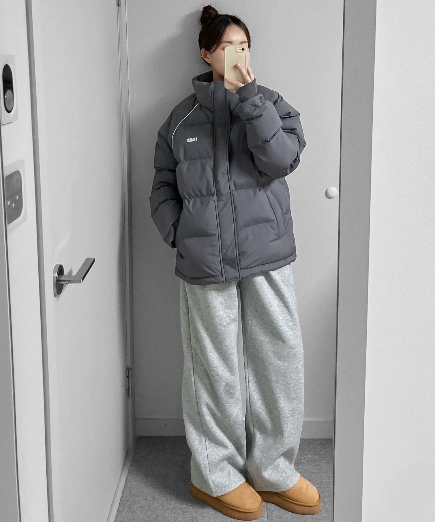 関税込☆FCMM x NCT DREAM★CLUB PIPING SHORT PADDING JUMPE.R MUSINSA | FCMM Club Team Piping Short Padded Jumper - Black