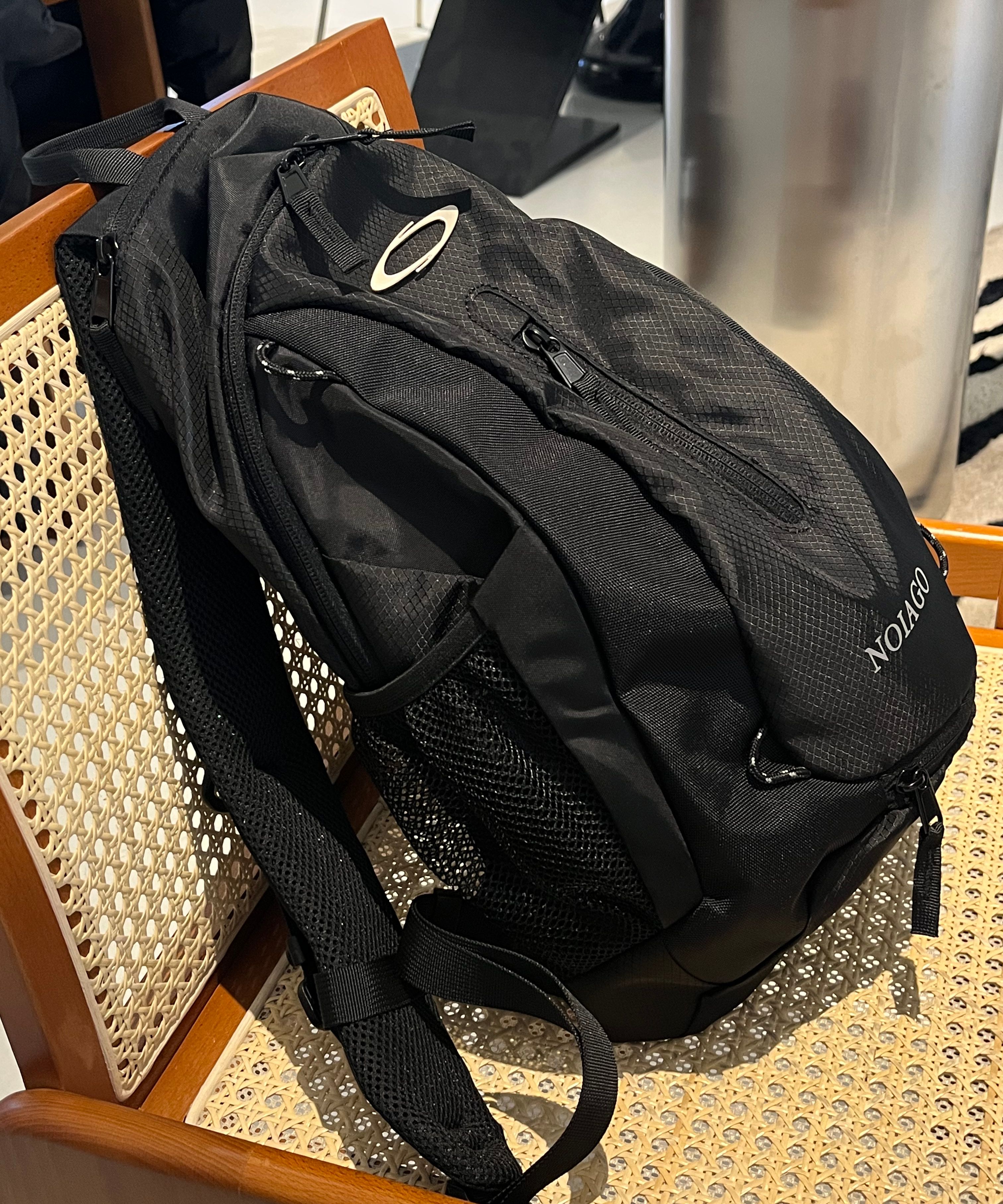 MUSINSA | NOIAGO NOI1090 Multi-logo backpack (black)