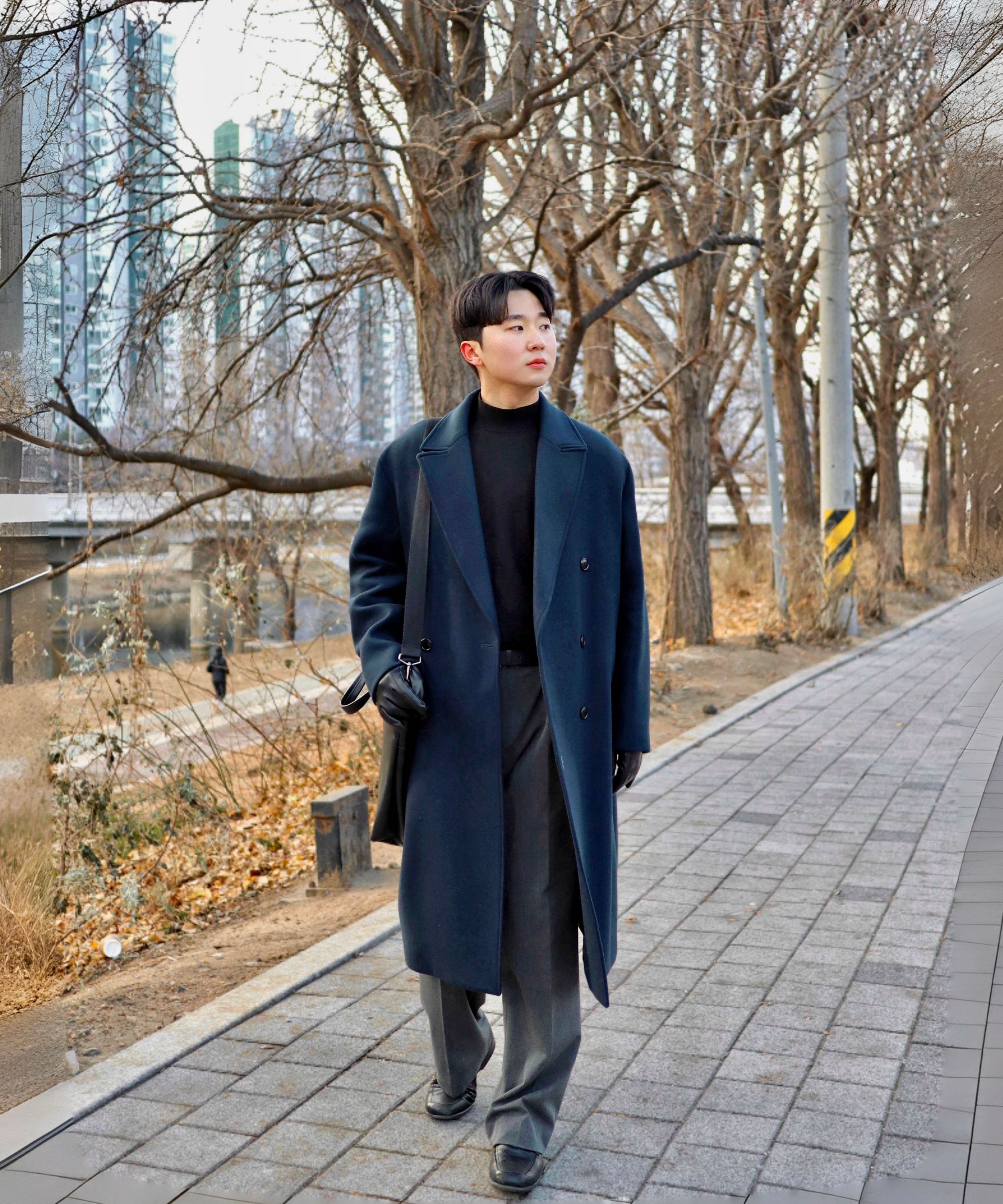 美品」COOR MTR Overfit Double Long Coat COOR: Black MTR Over-Fit