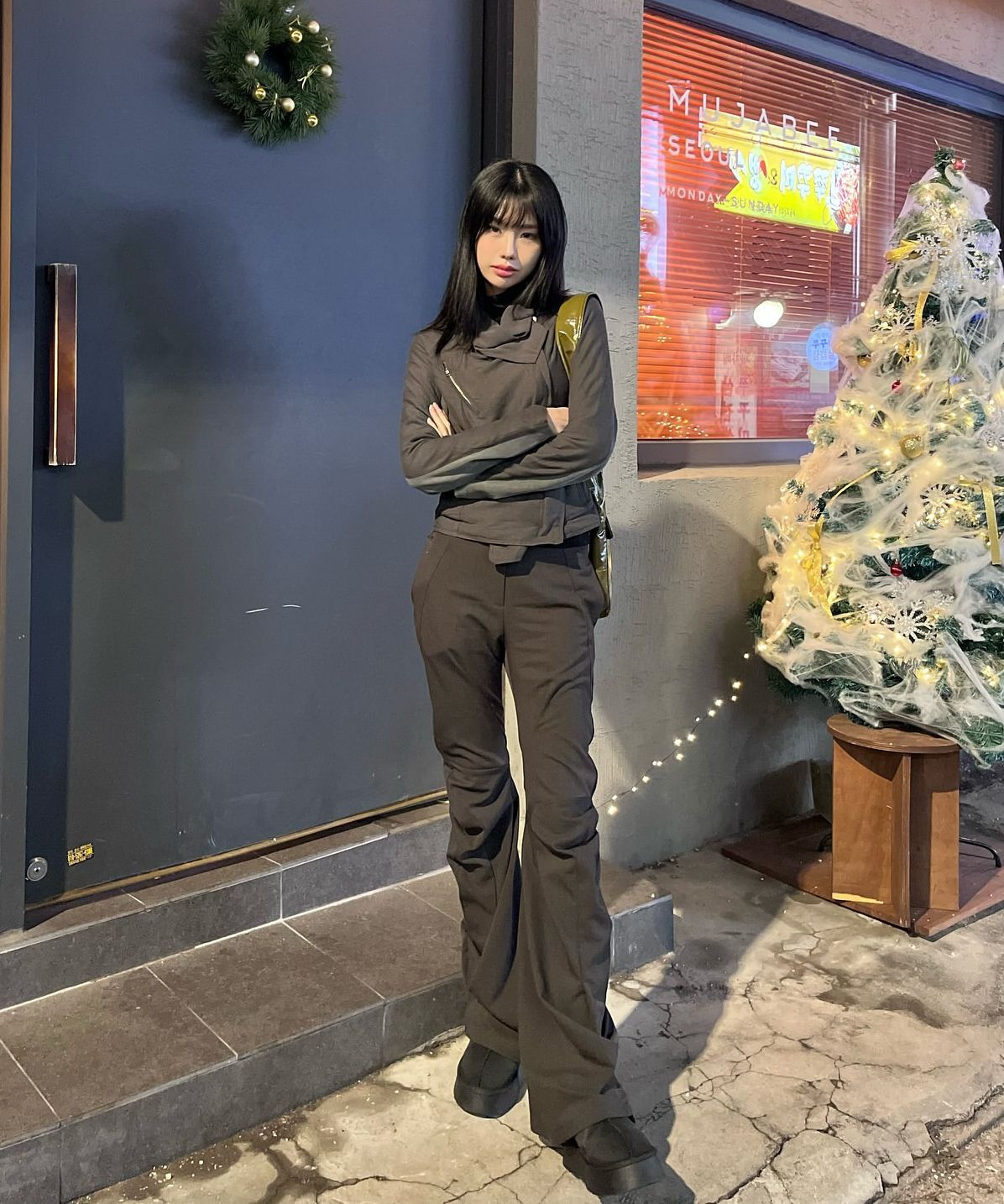 MUSINSA公式 | FLAREUP Asymmetrical Biker Jacket (FL-047_Black)