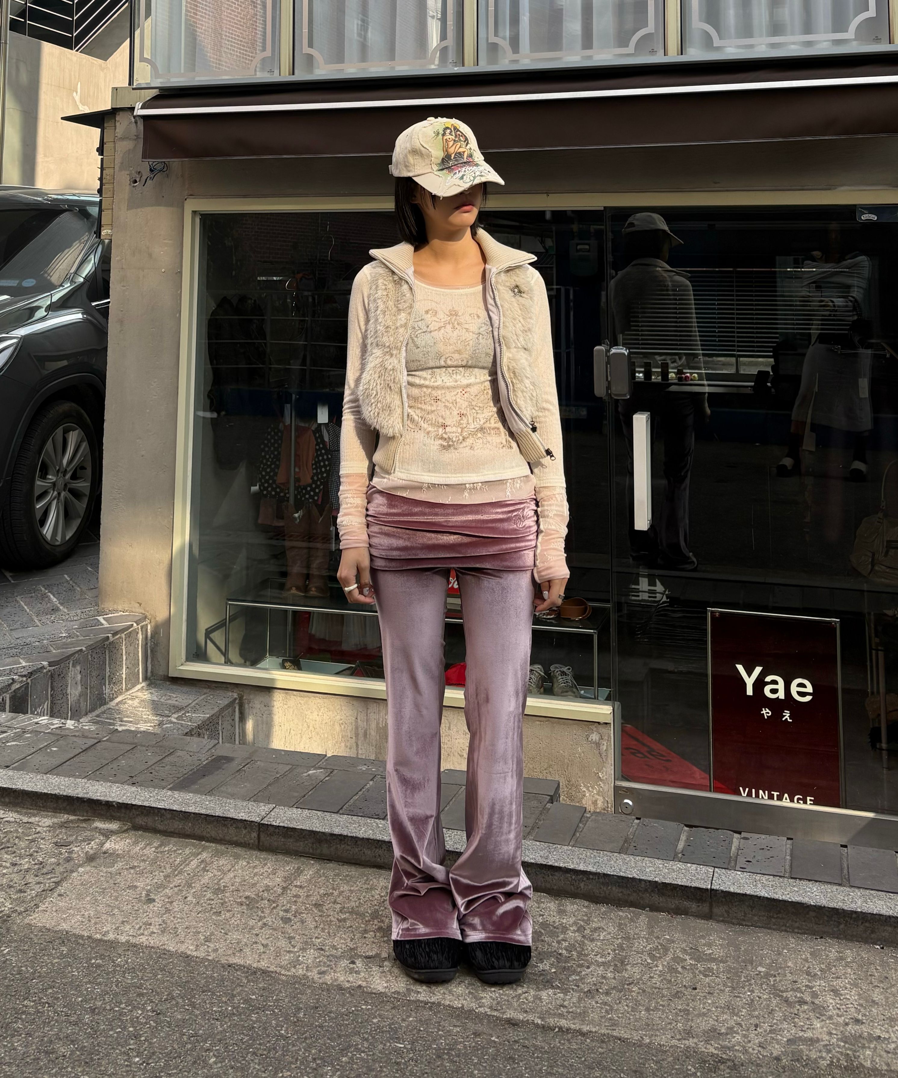 스컬프터(SCULPTOR) Triple Lace Layered Tee Ivory - 사이즈