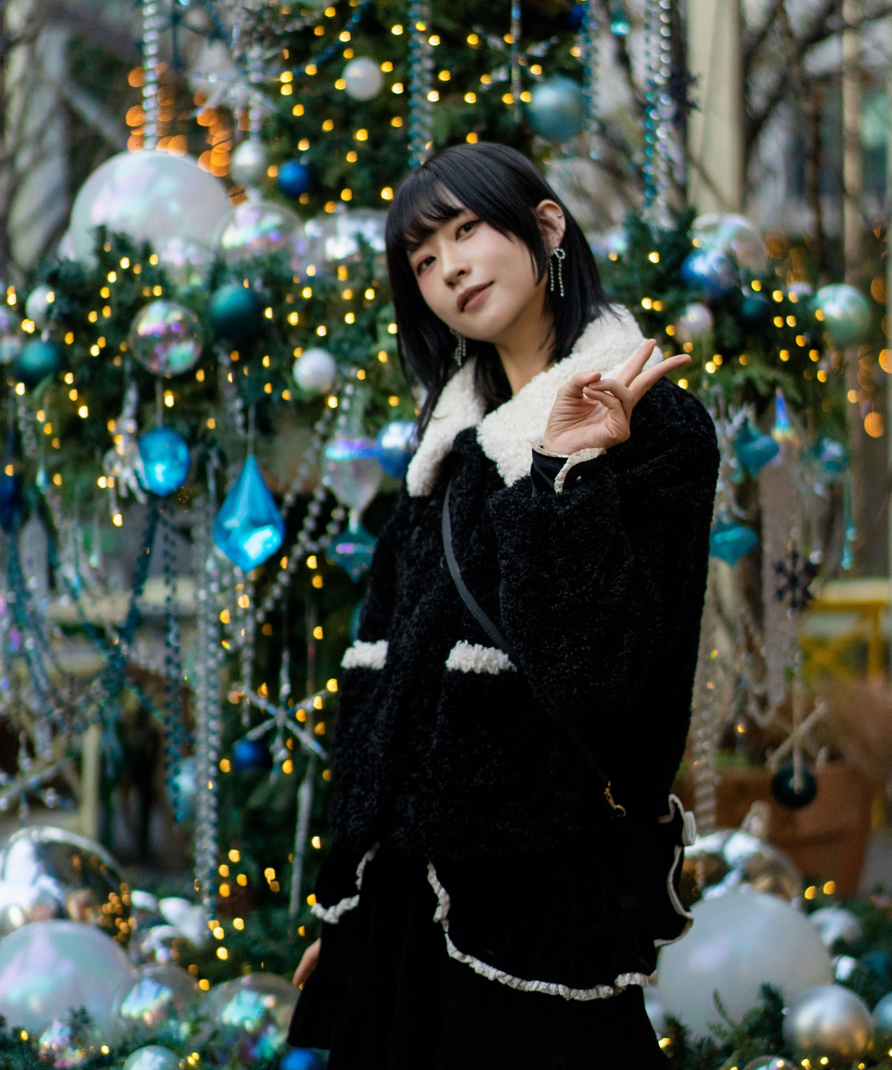 ★関税込★Margarin Fingers★FRILL VELVET ONE-PIECE★ MUSINSA公式 | MARGARIN FINGERS FRILL VELVET ONE-PIECE (BLACK)