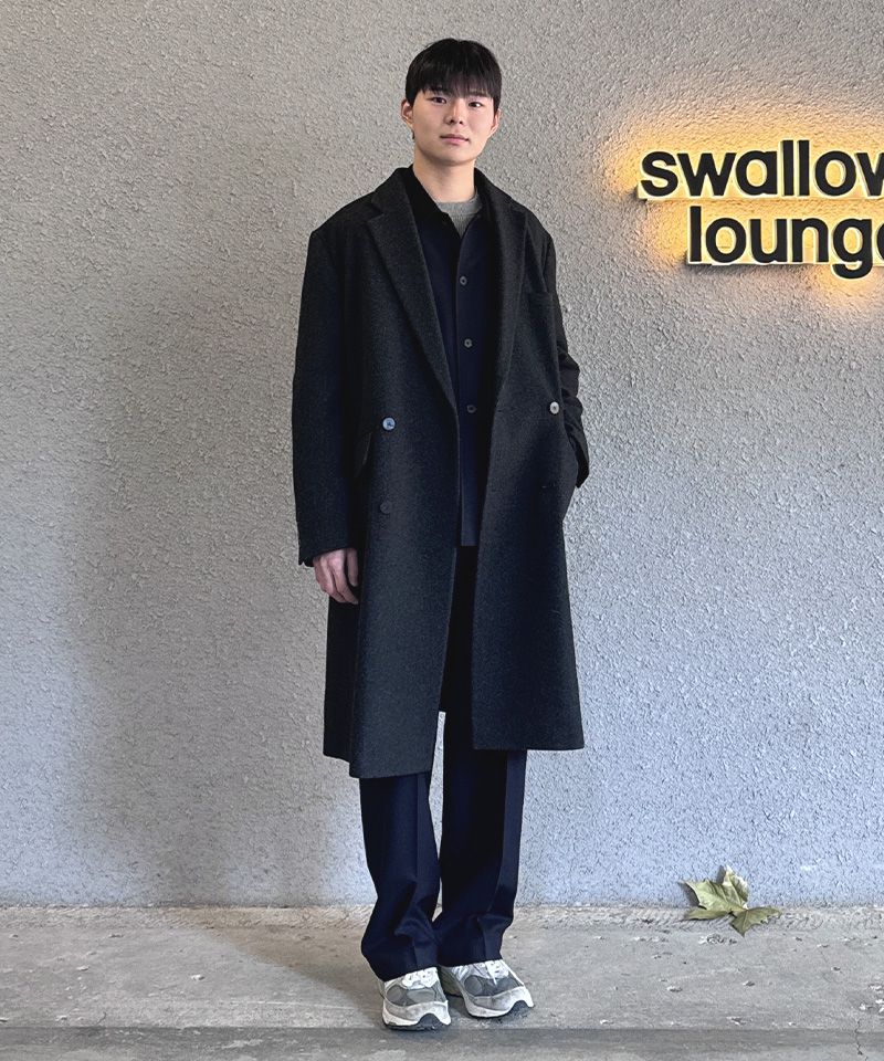 MUSINSA | ANOTHER OFFICE Santiago Mild Slacks (Navy)