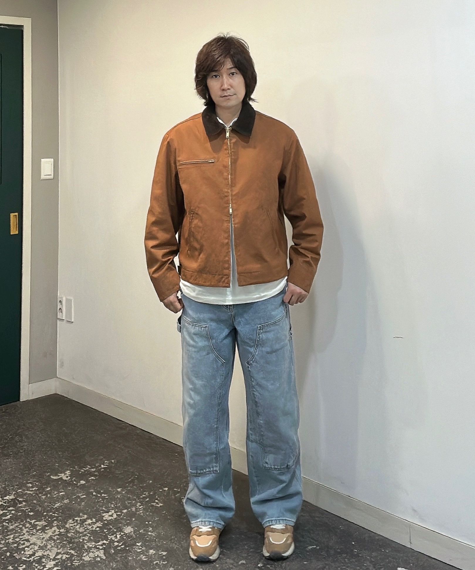 MUSINSA | MUSINSA STANDARD Denim Wide Double Knee Carpenter