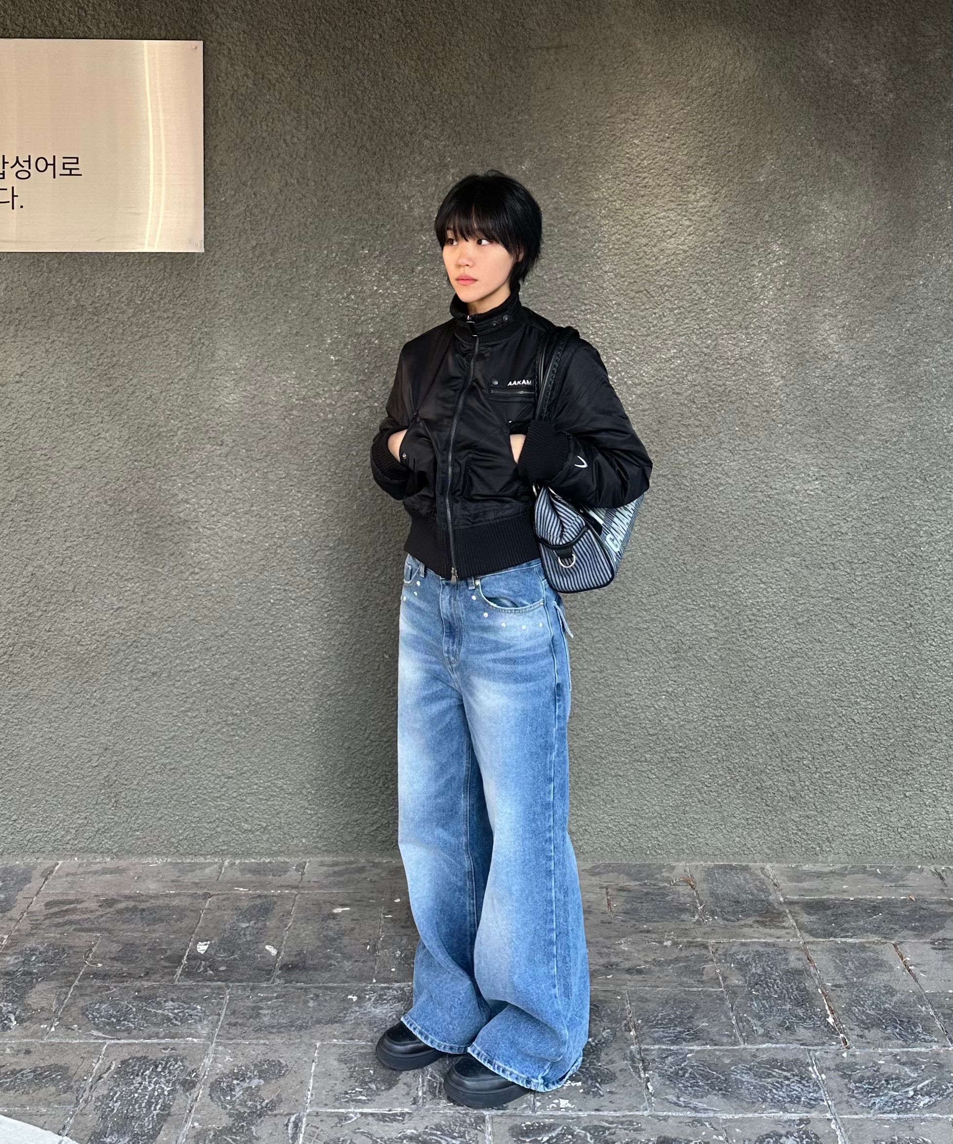◆AAKAM◆ Multi Studded Denim Pants Brown MUSINSA | AAKAM Multi Studded Denim Pants (Brown)