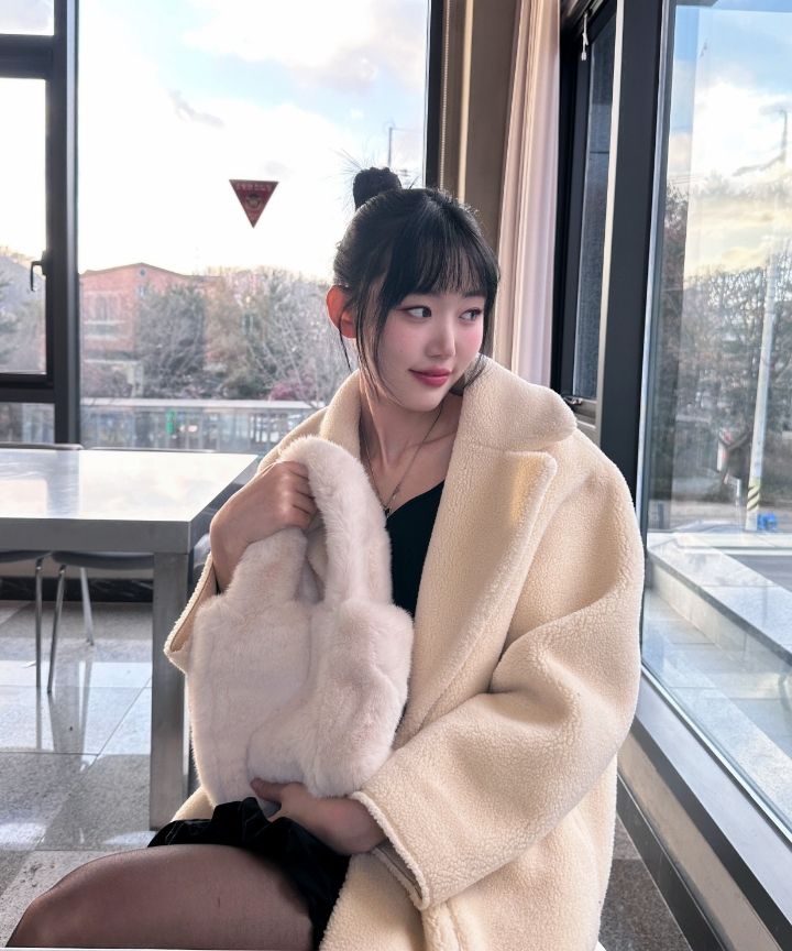 トートバッグ MOLLIOLLI Koya eco-fur mini fur bag winter bag beige MW2WBG2 COYA eco fur mini bag [ivory] - MOLLIOLLI