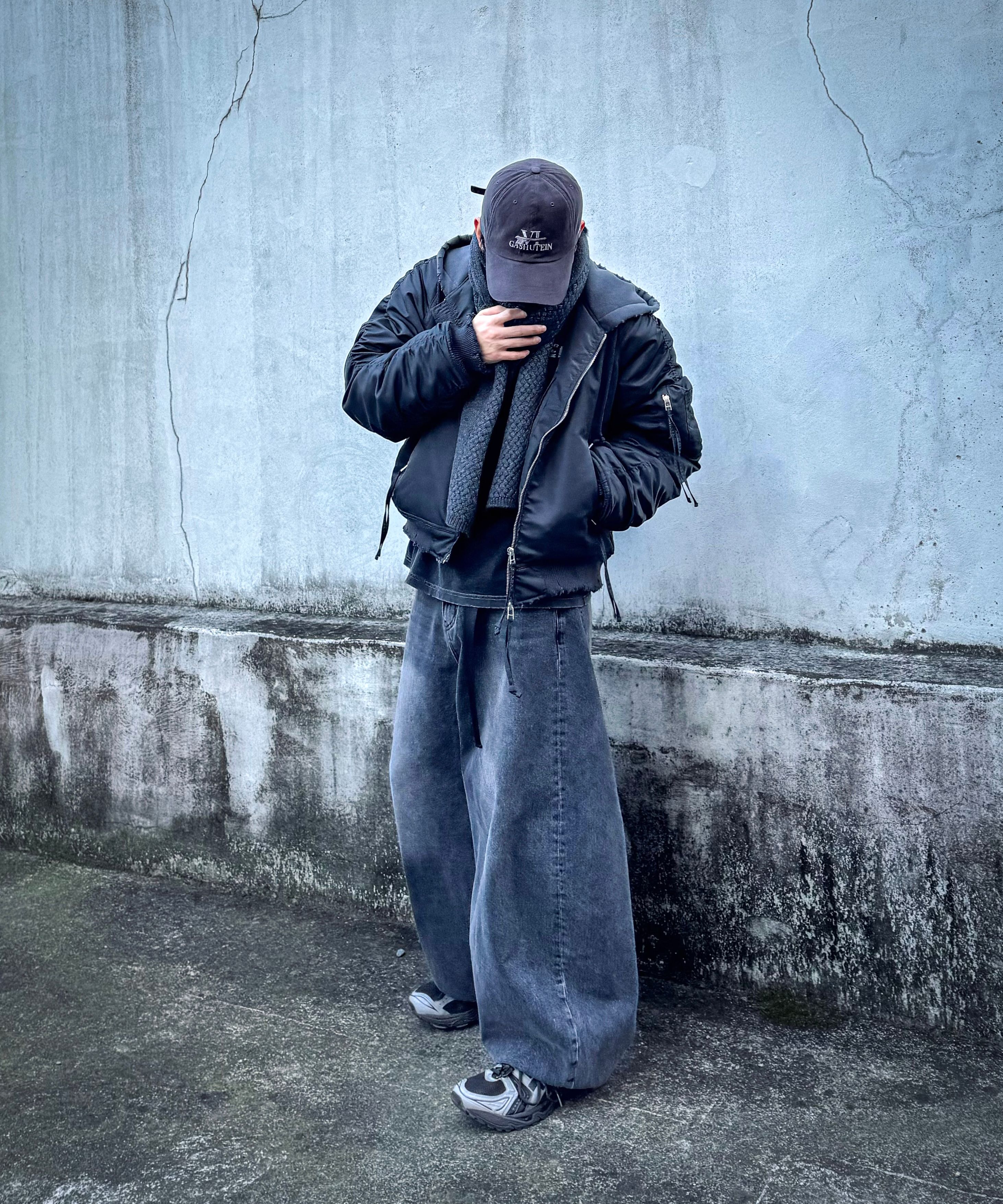 MUSINSA公式 | EASY NO EASY ディストロイドシャーリングフードMA-1