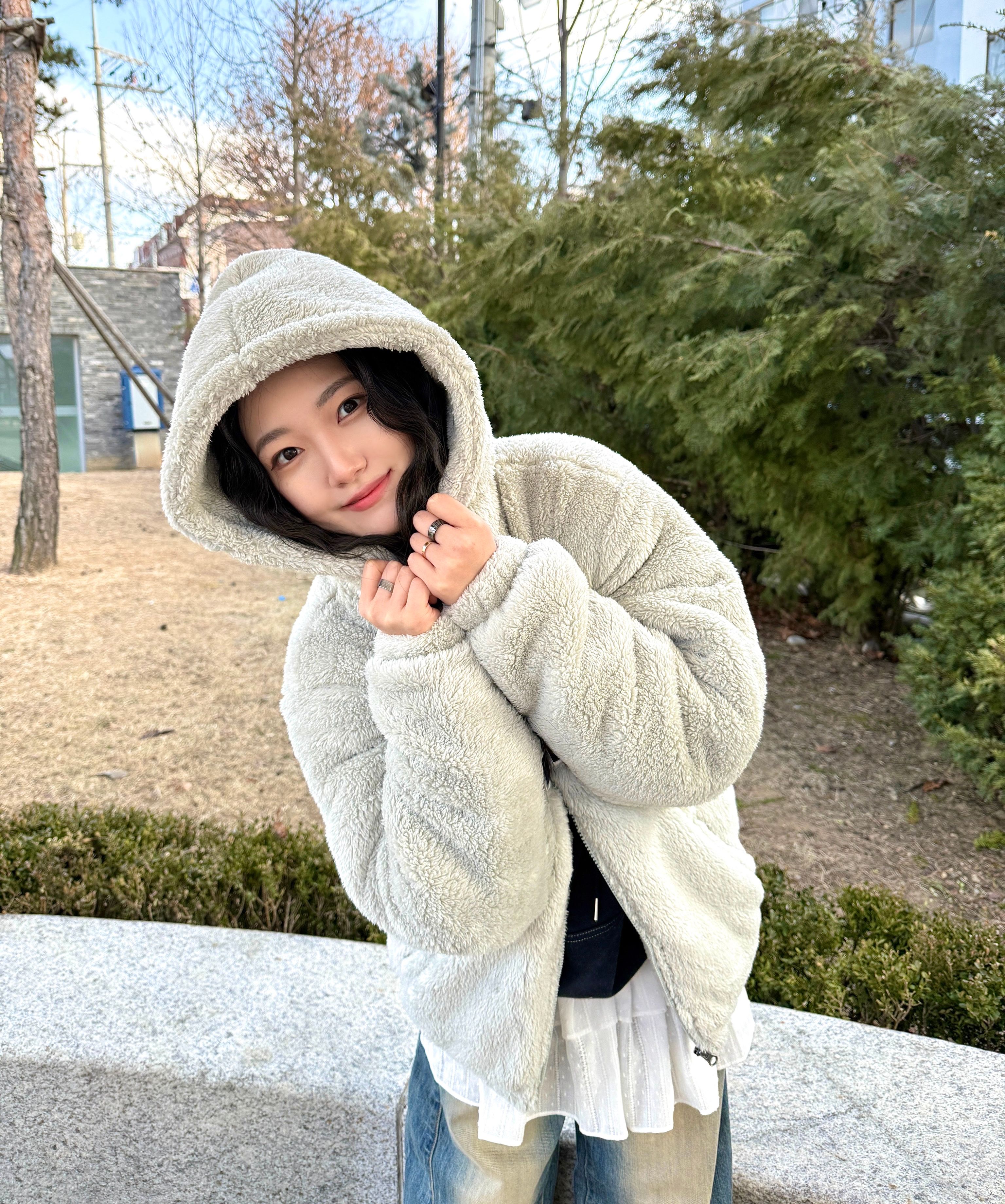 MUSINSA | FCMM Big Logo Boa Fleece Jumper - Sweet Butter